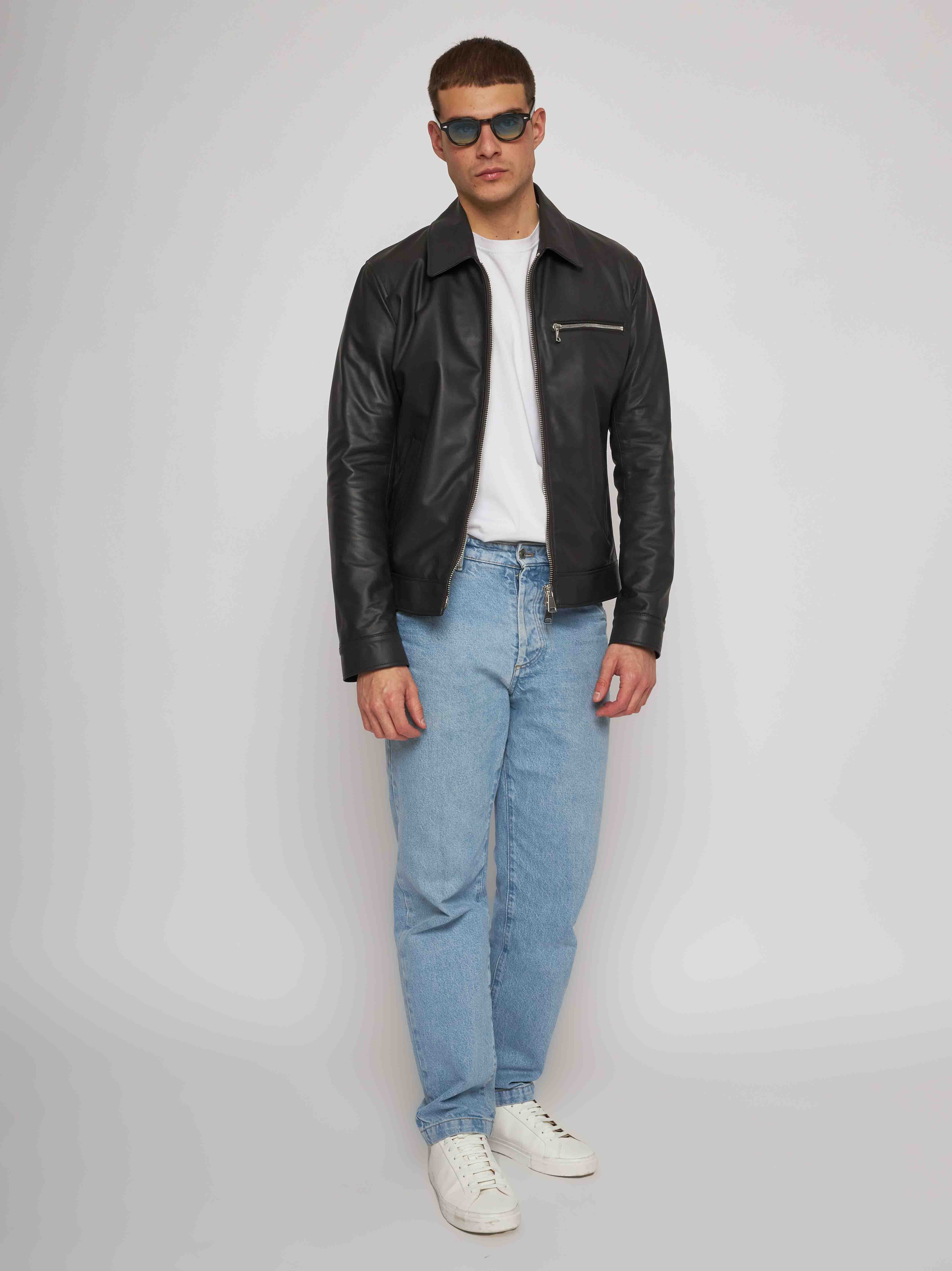 Brown nappa jacket 51284B -10101