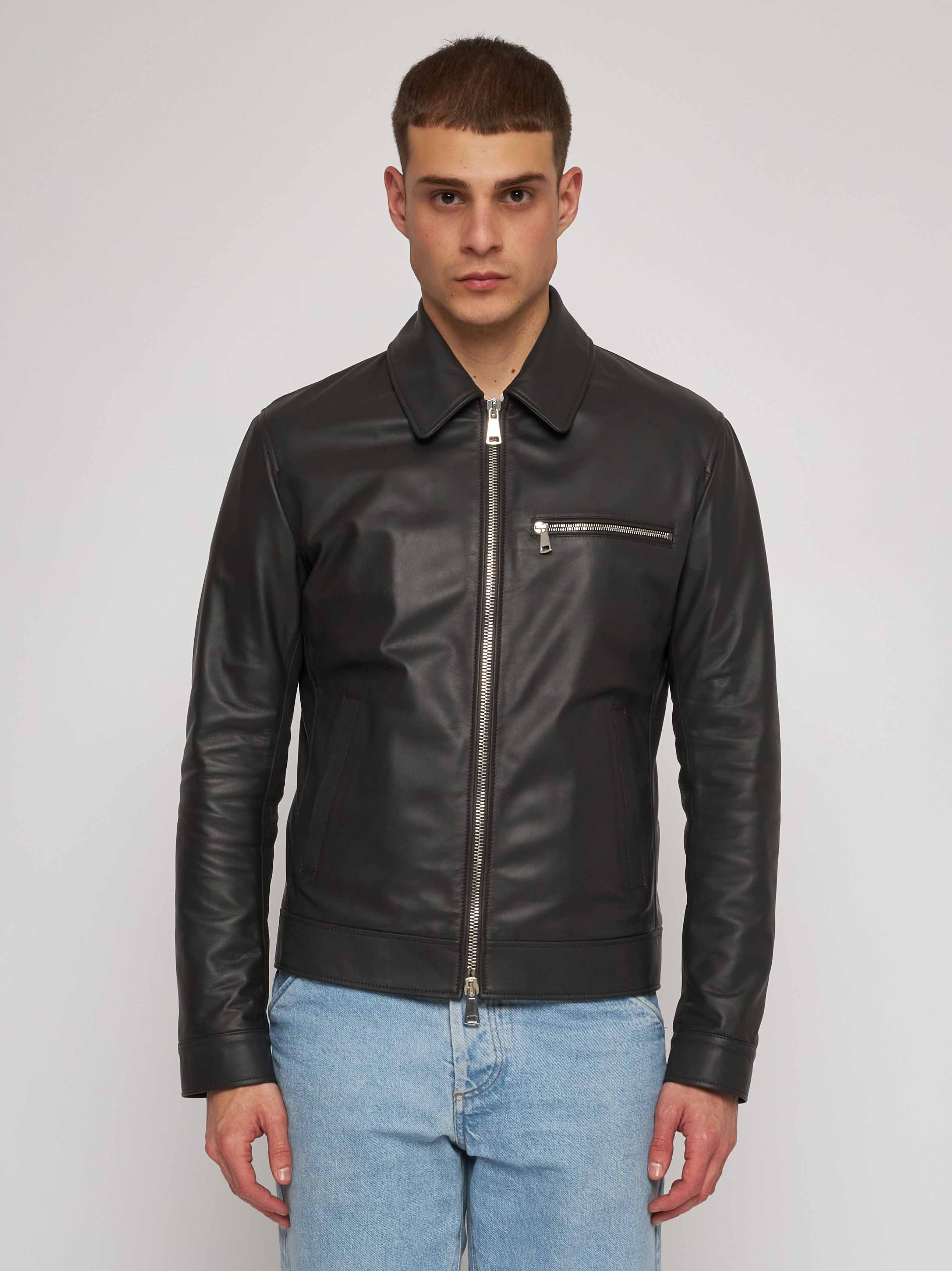 Brown nappa jacket 51284B -10101