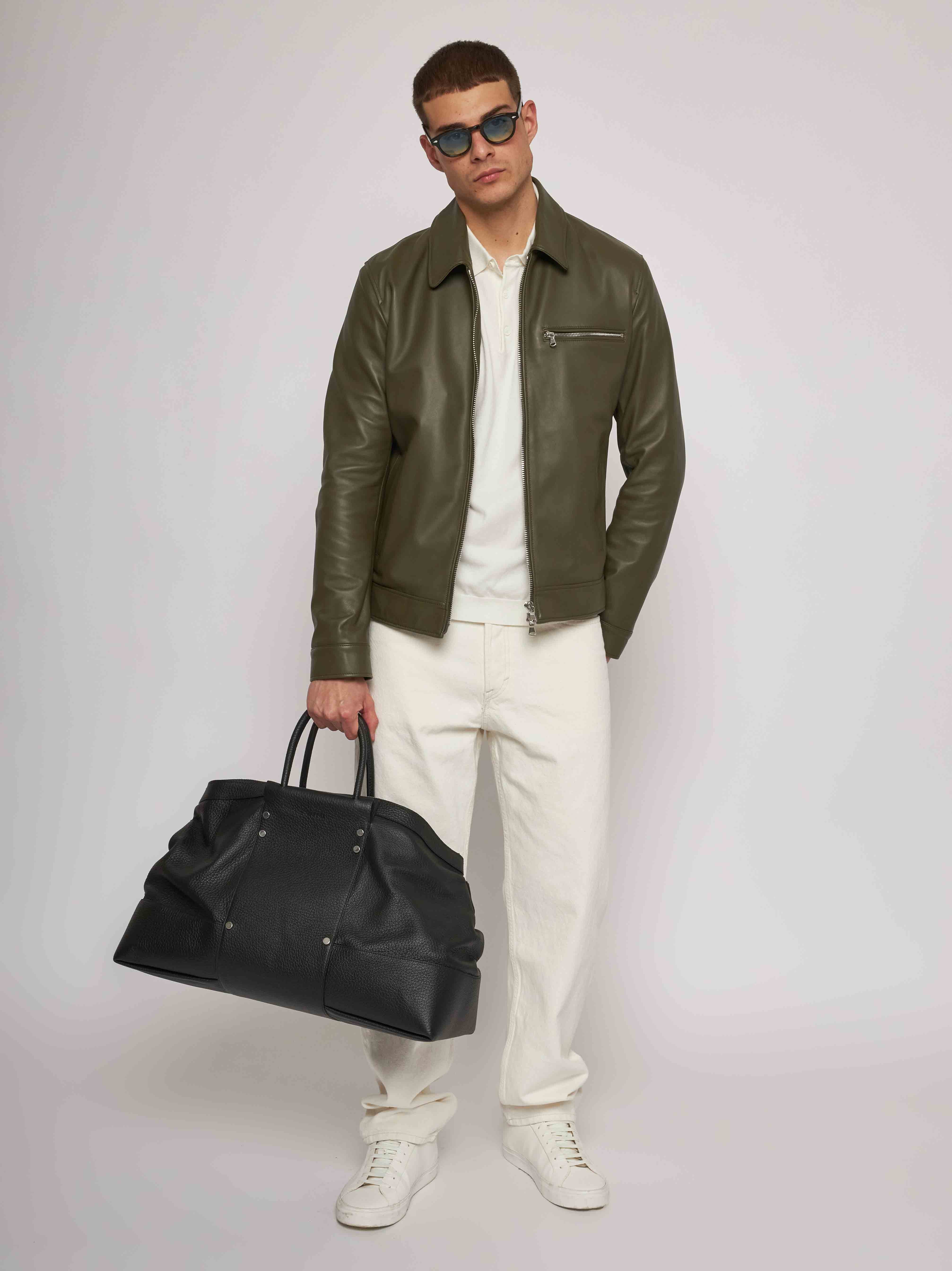 Green nappa jacket 51284B -10101