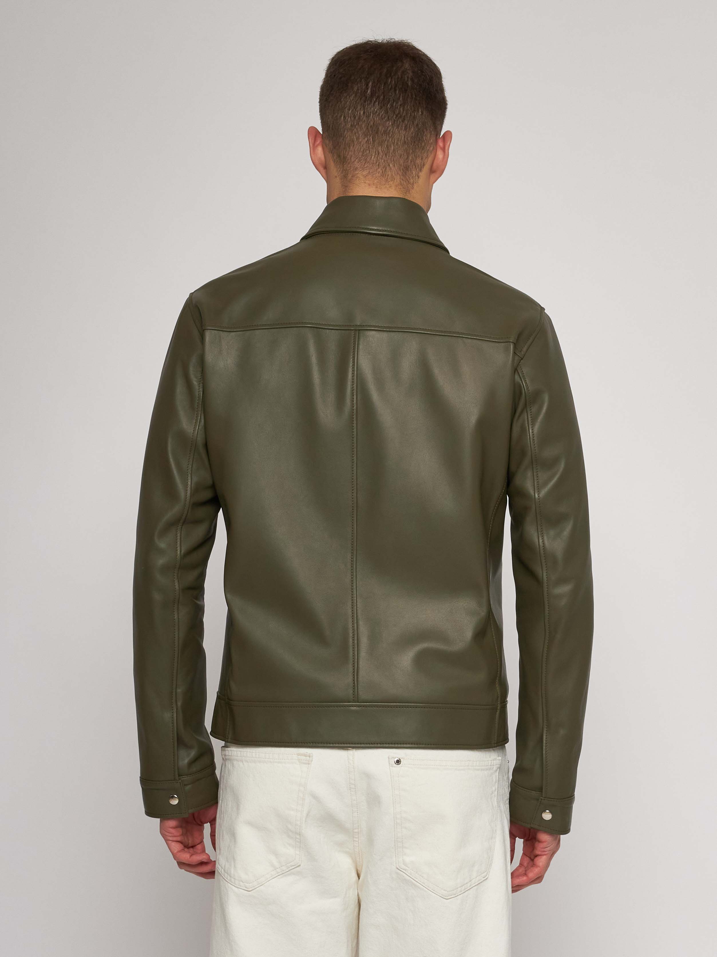 Giubbino in nappa verde 51284B -10101