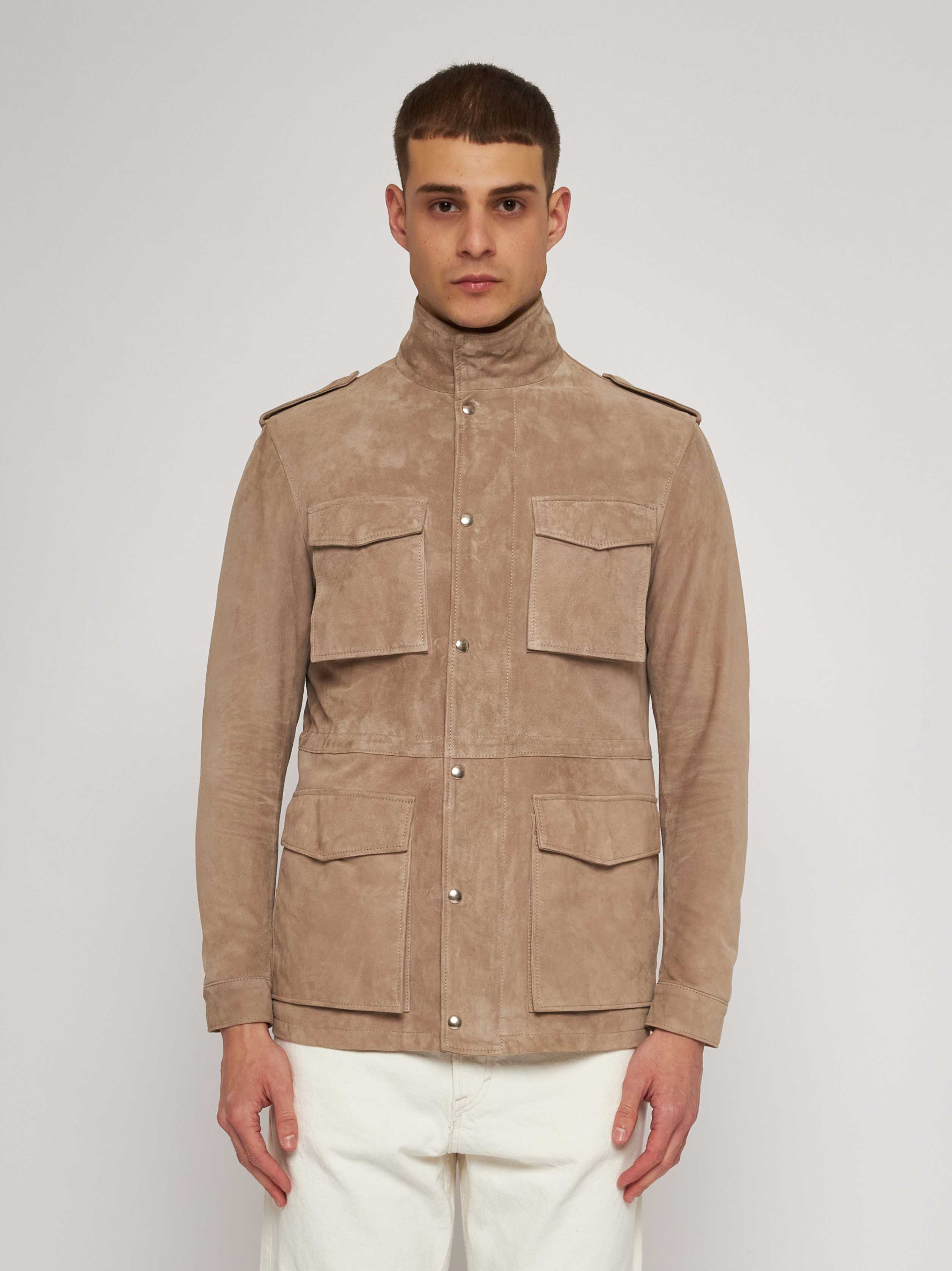 Field jacket in camoscio sand  52266-10201