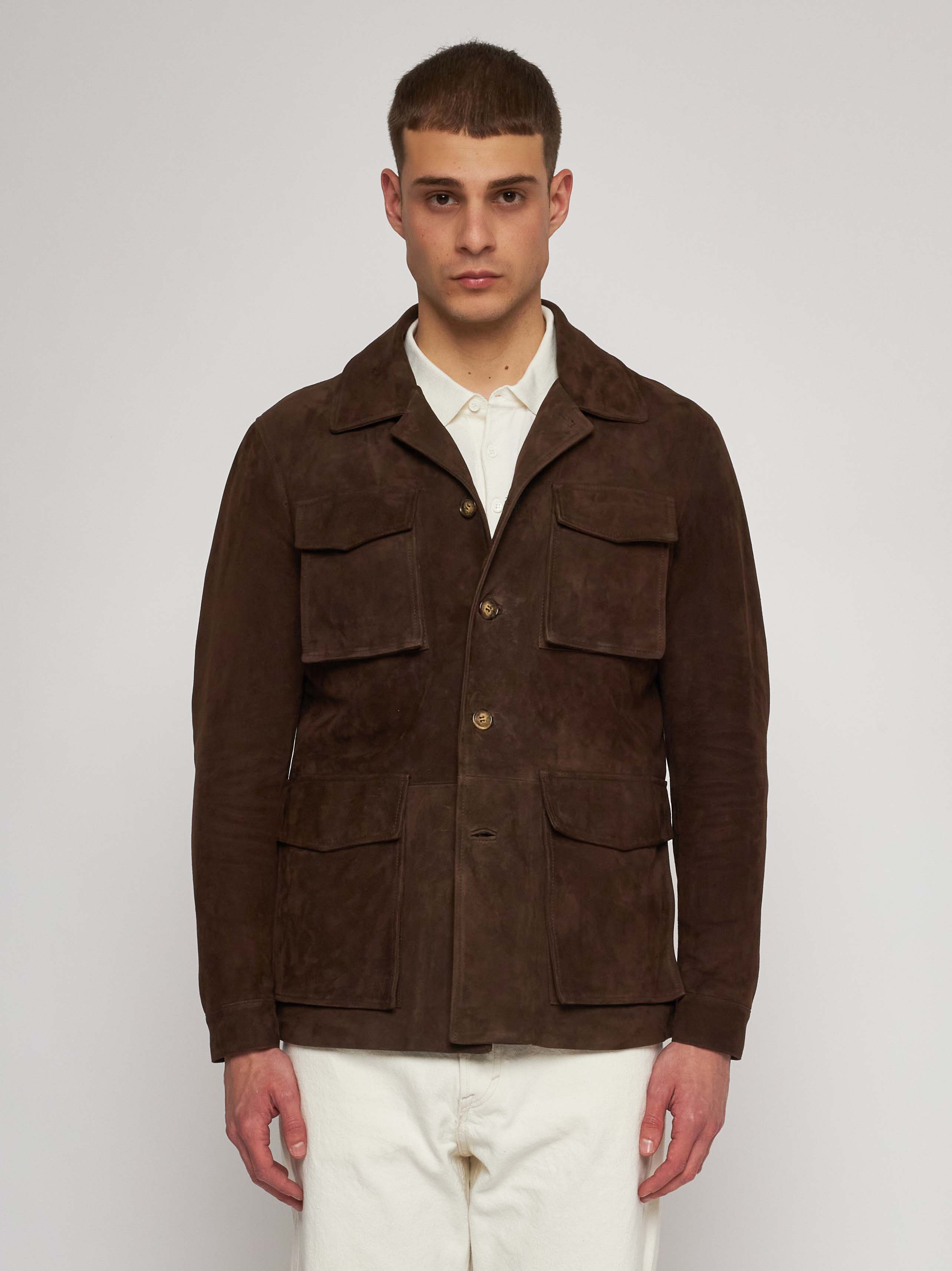 Brown Suede Field Jacket 52267-10201