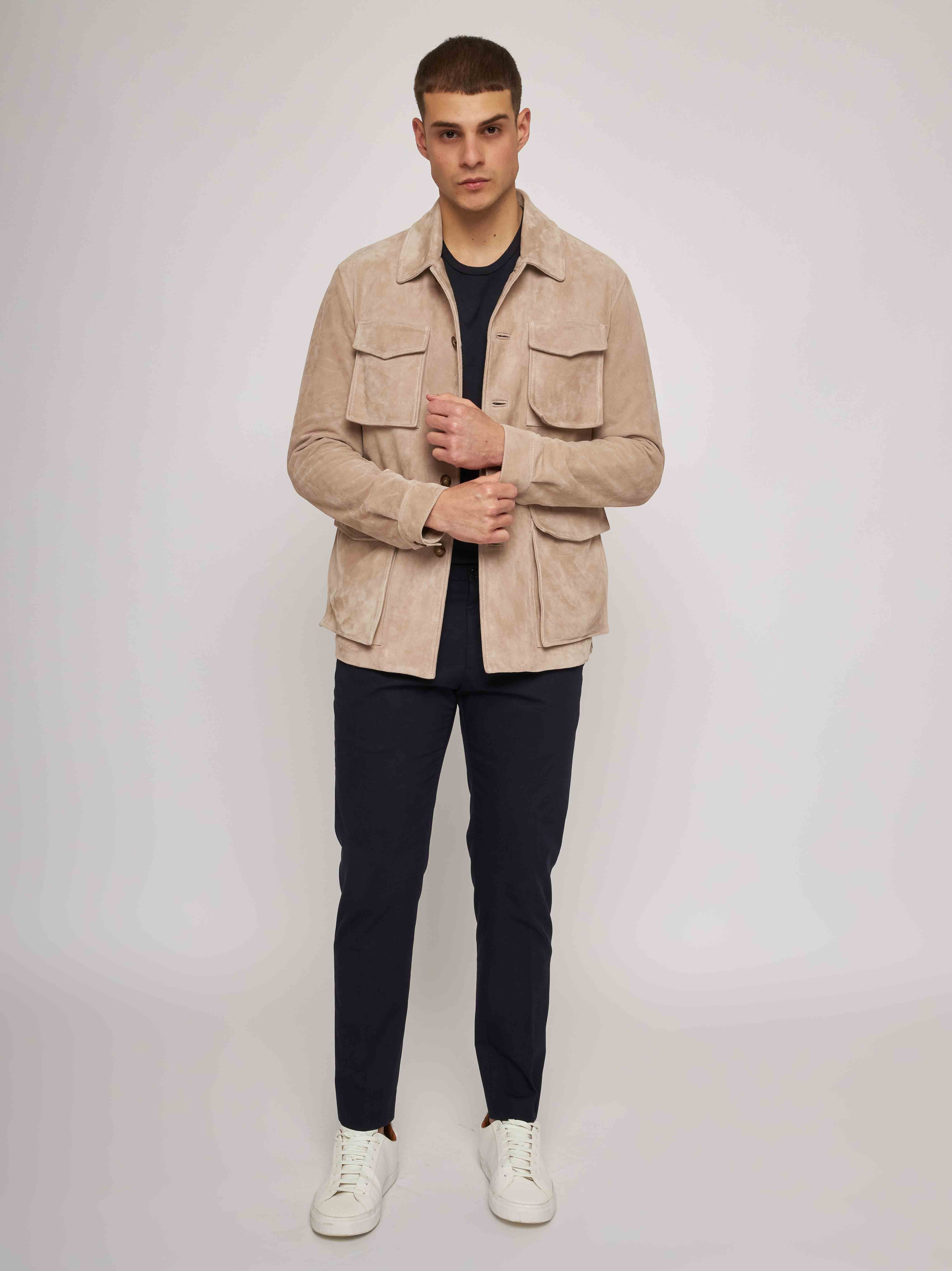 Sand suede field jacket 51267-10201