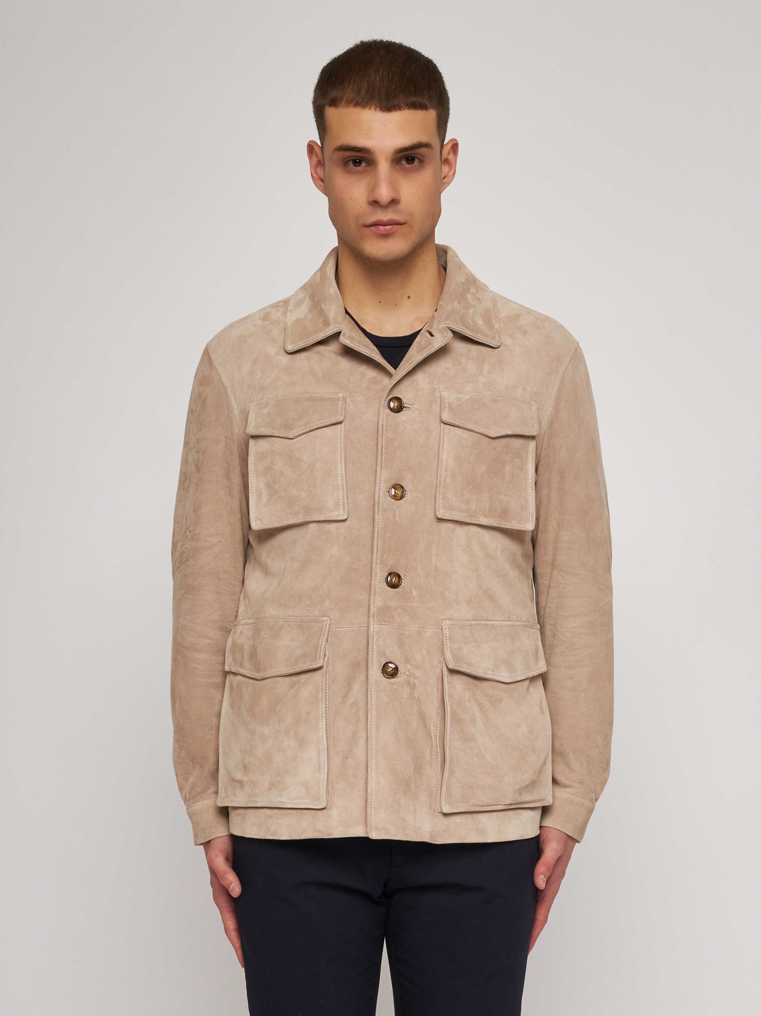 Sand suede field jacket 51267-10201