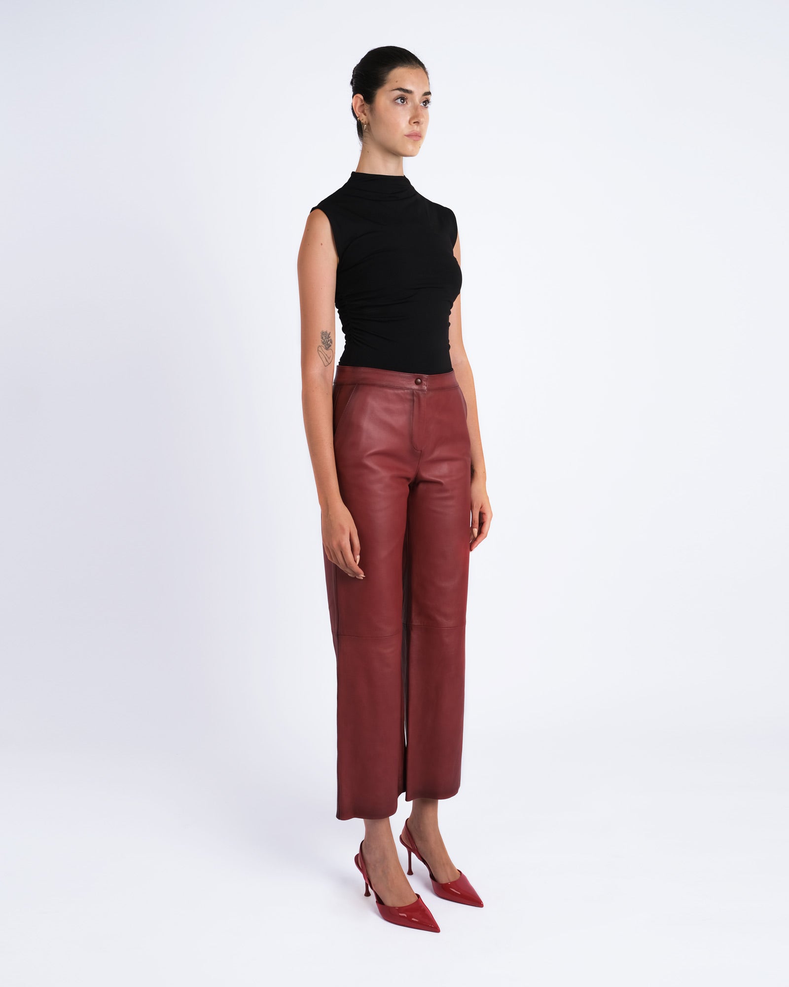 Nappa leather trousers