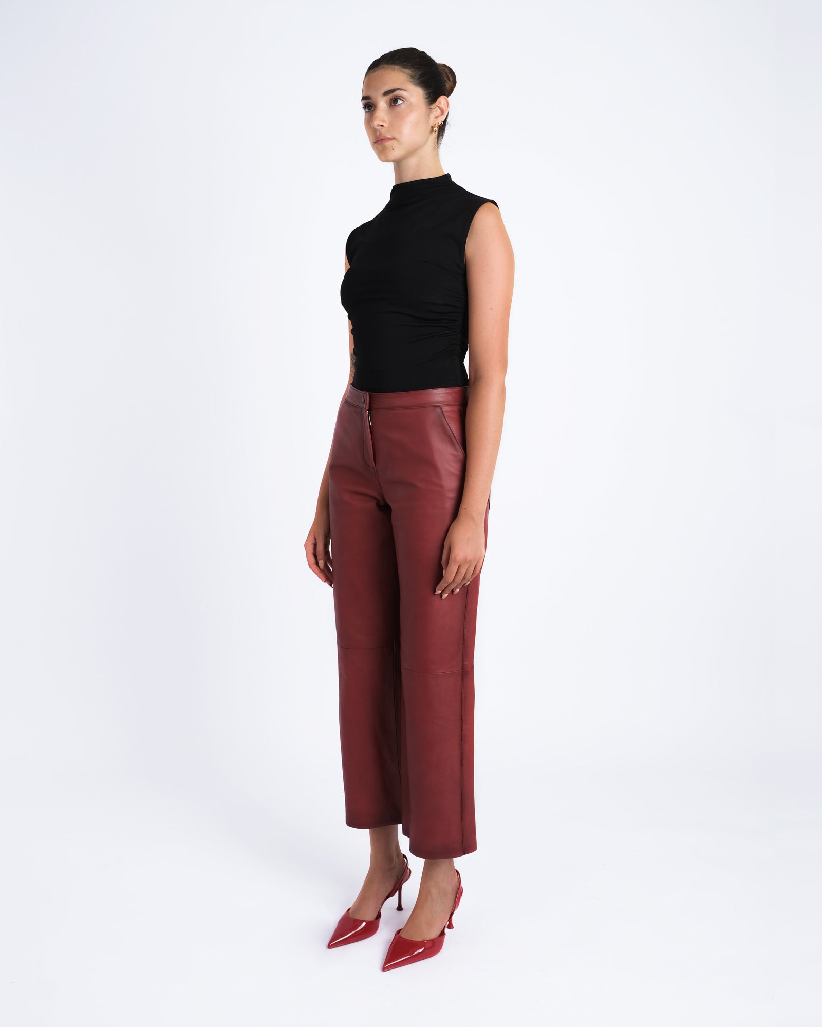 Nappa leather trousers