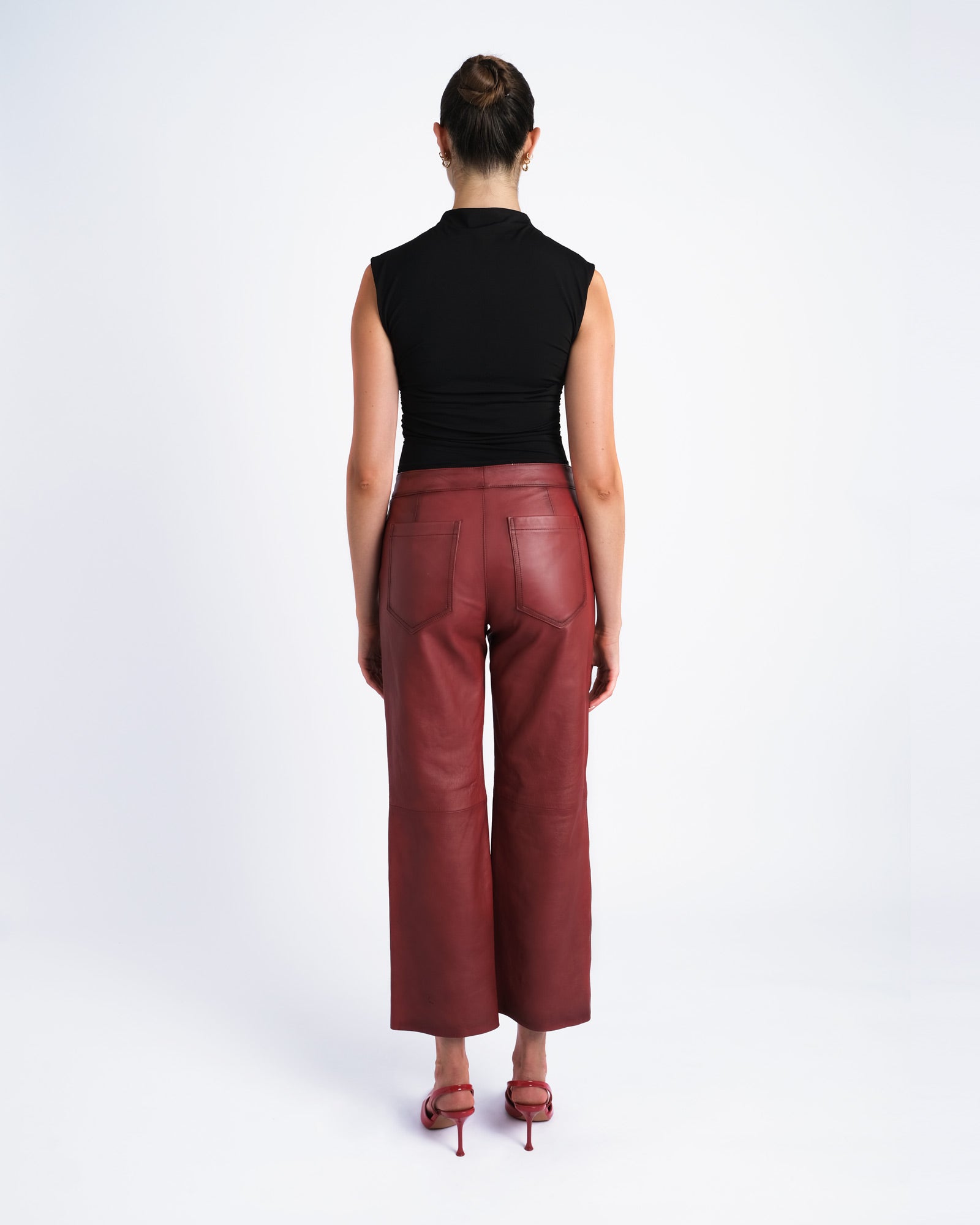 Nappa leather trousers
