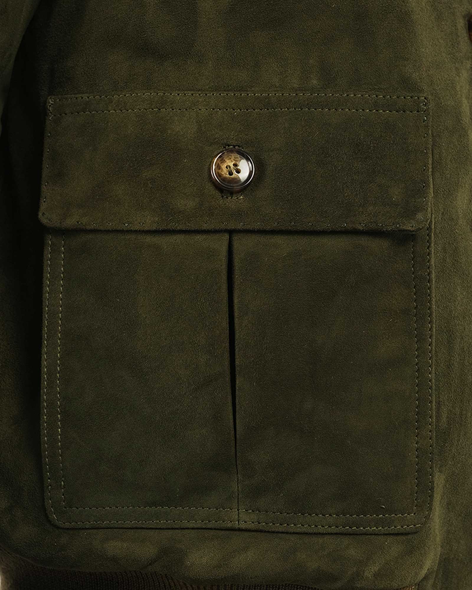 Bomber in soft green suede and cashmere 51274 -10201