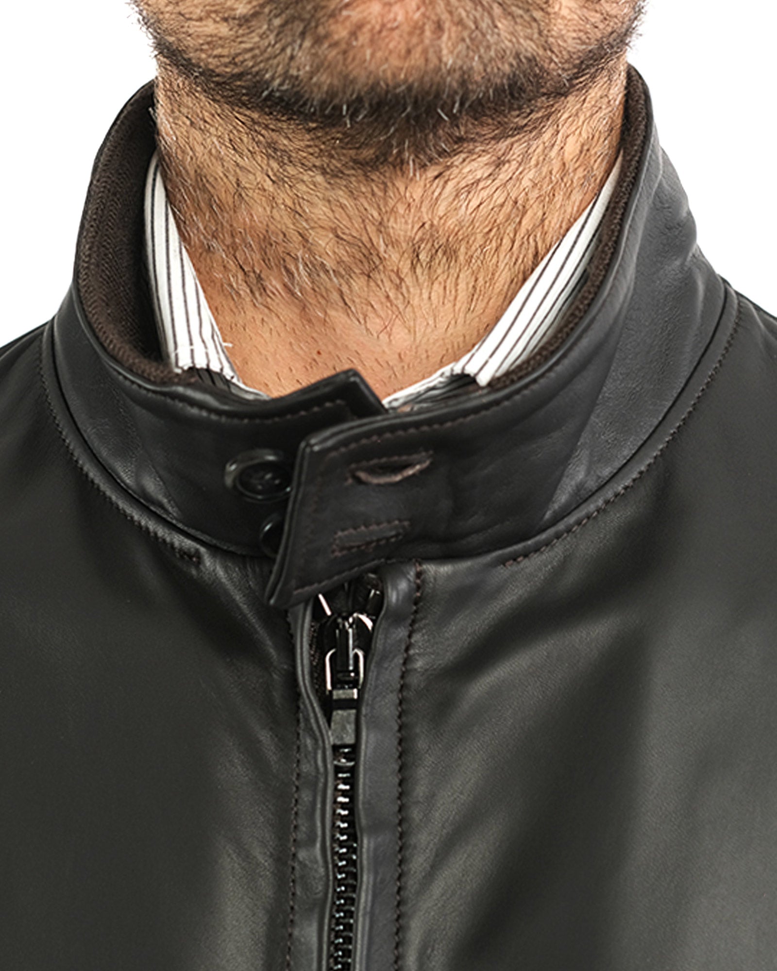 Bomber in dark brown nappa leather 51220-10101