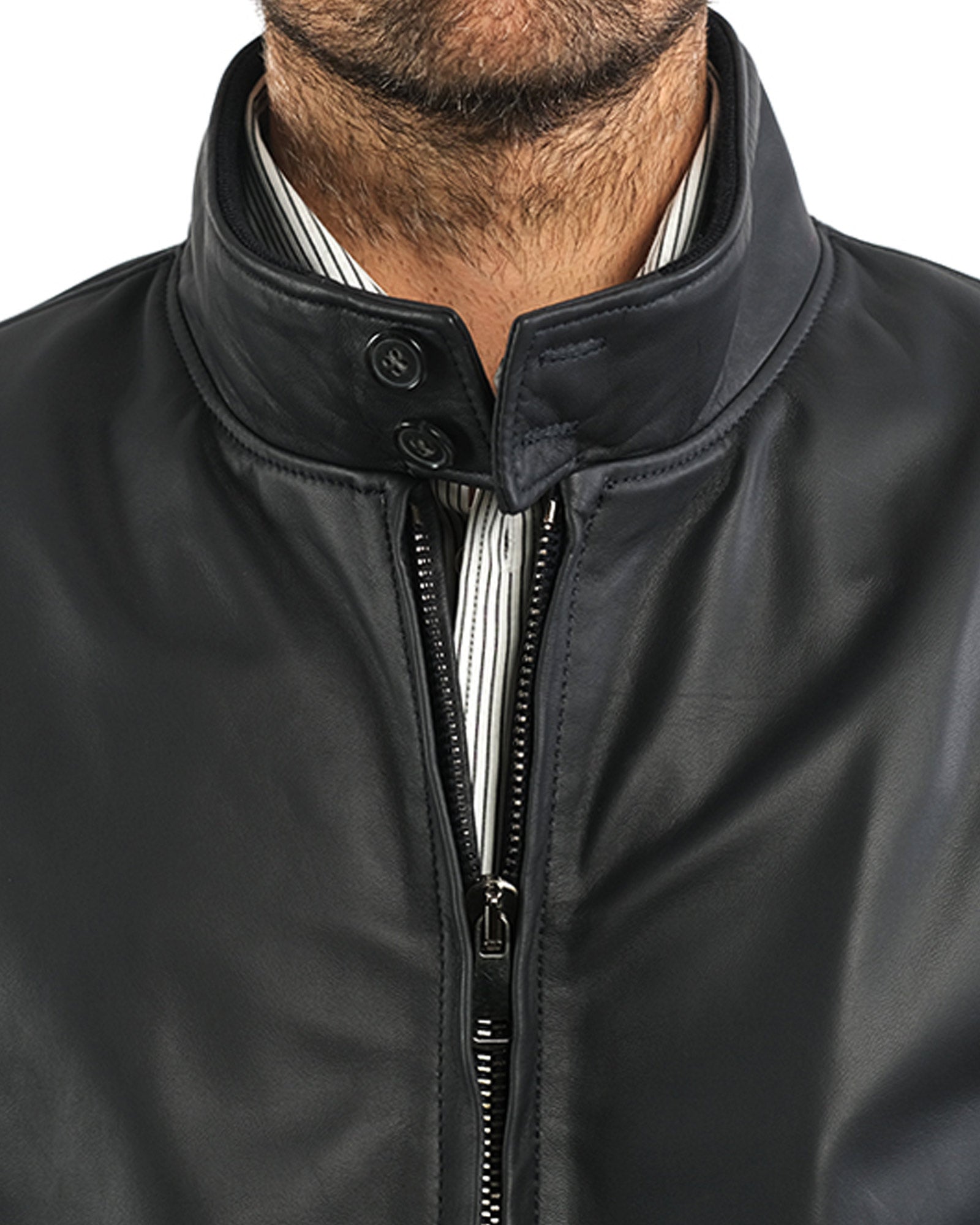 Blue nappa bomber jacket 51220-10101