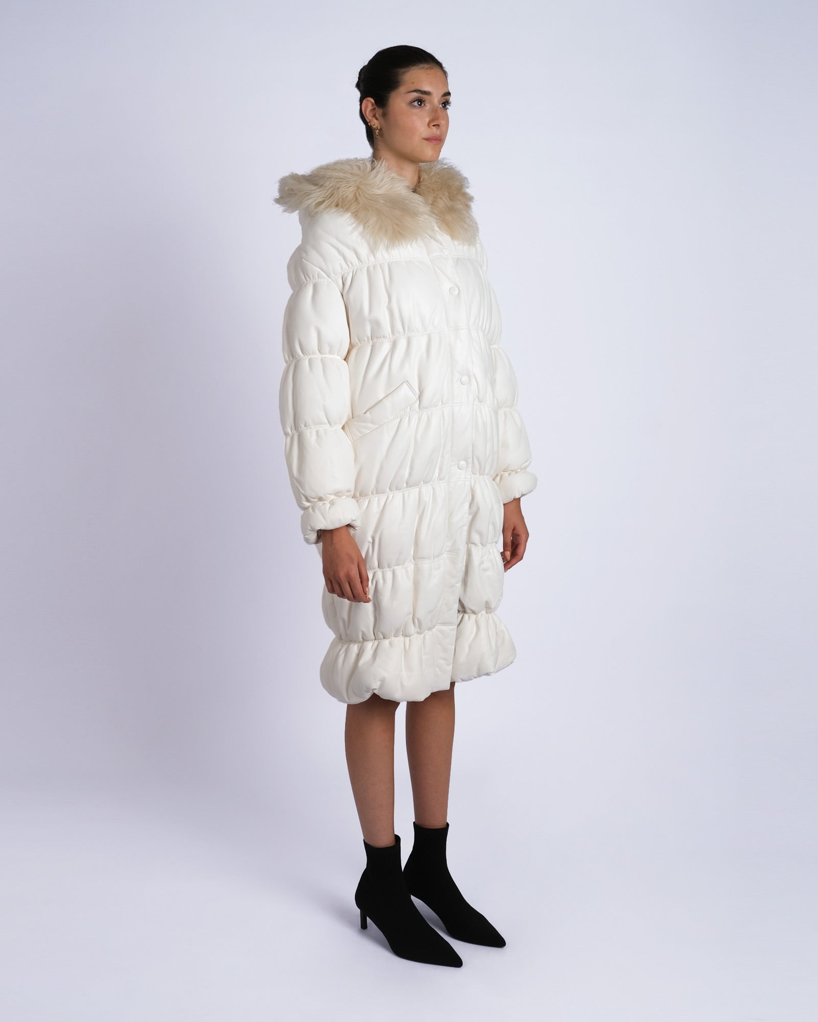 Quilted classic nappa coat