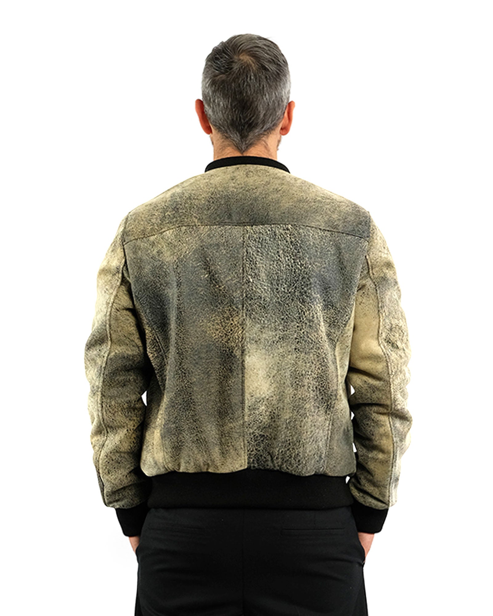 Bomber in nappa savage nero 41231B-90228