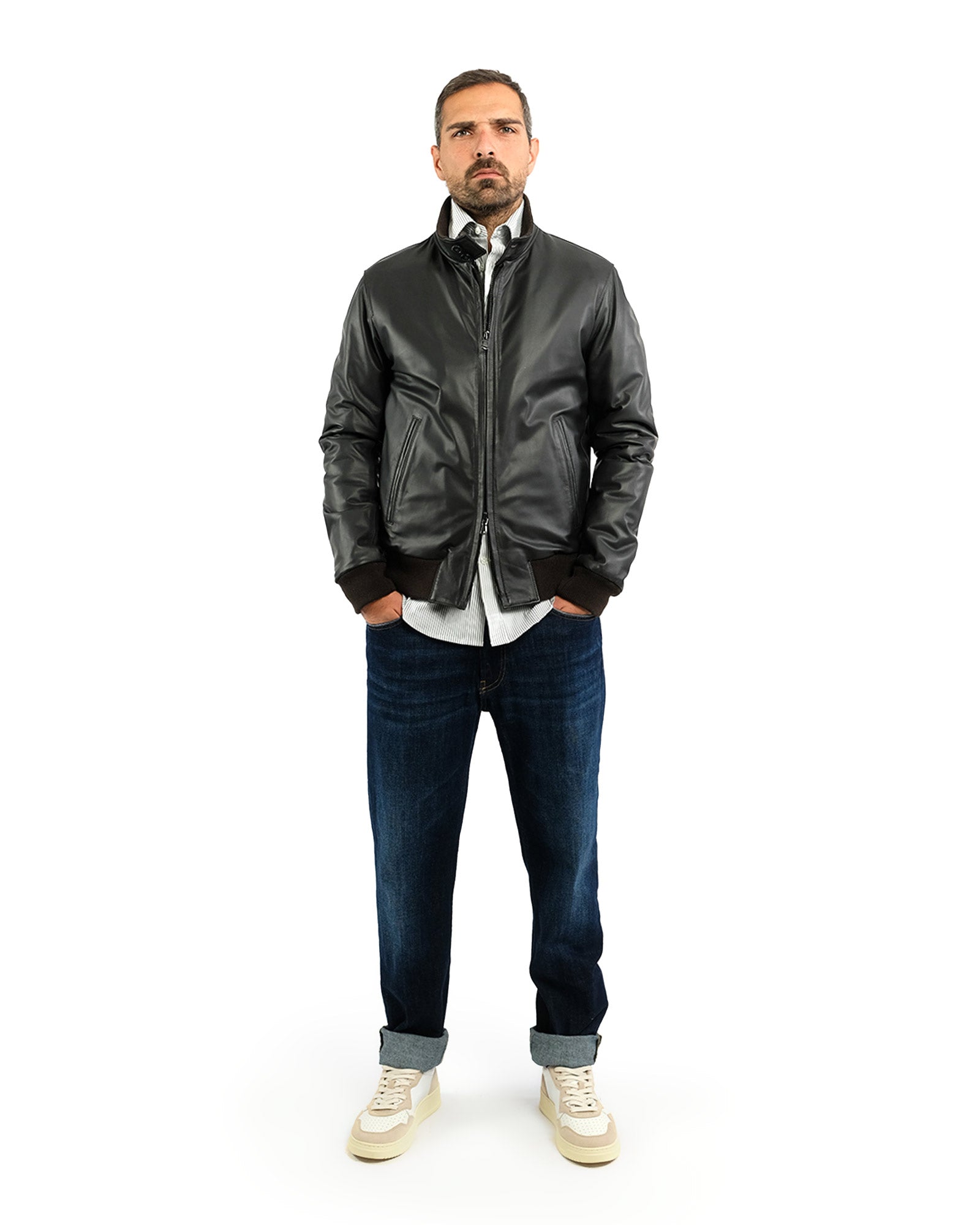 Bomber in nappa testa di moro 51220-10101