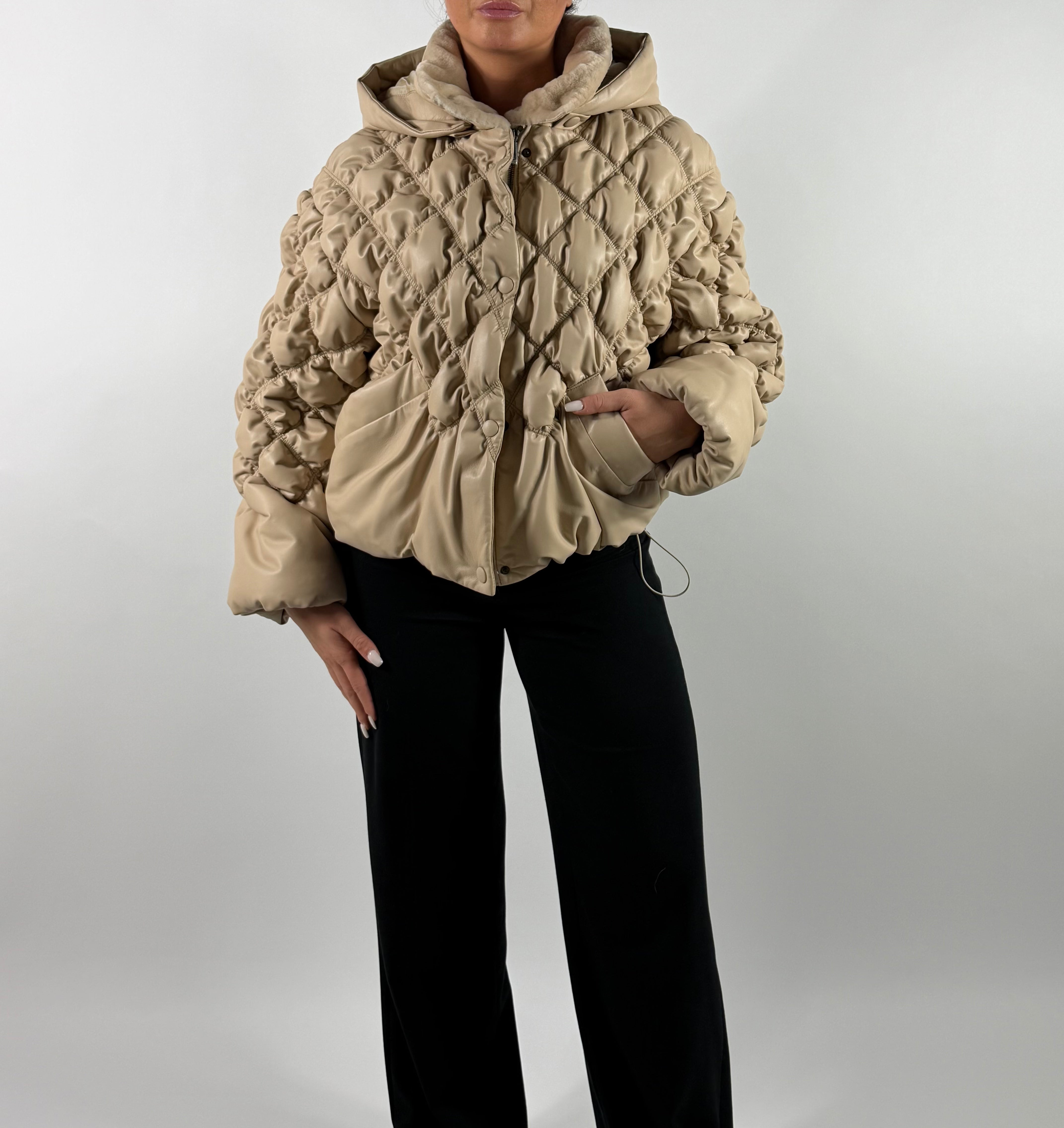 Blouson in classic quilted nappa