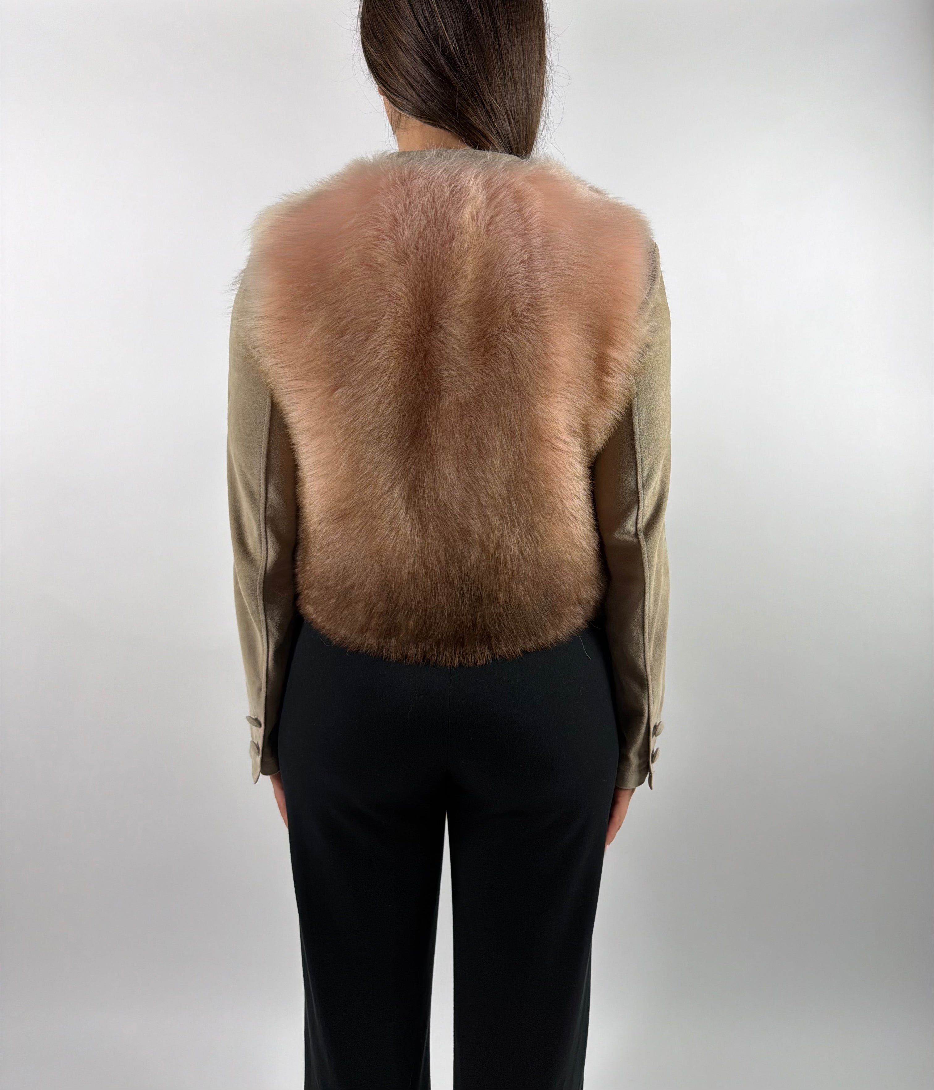 Degradé shearling vest