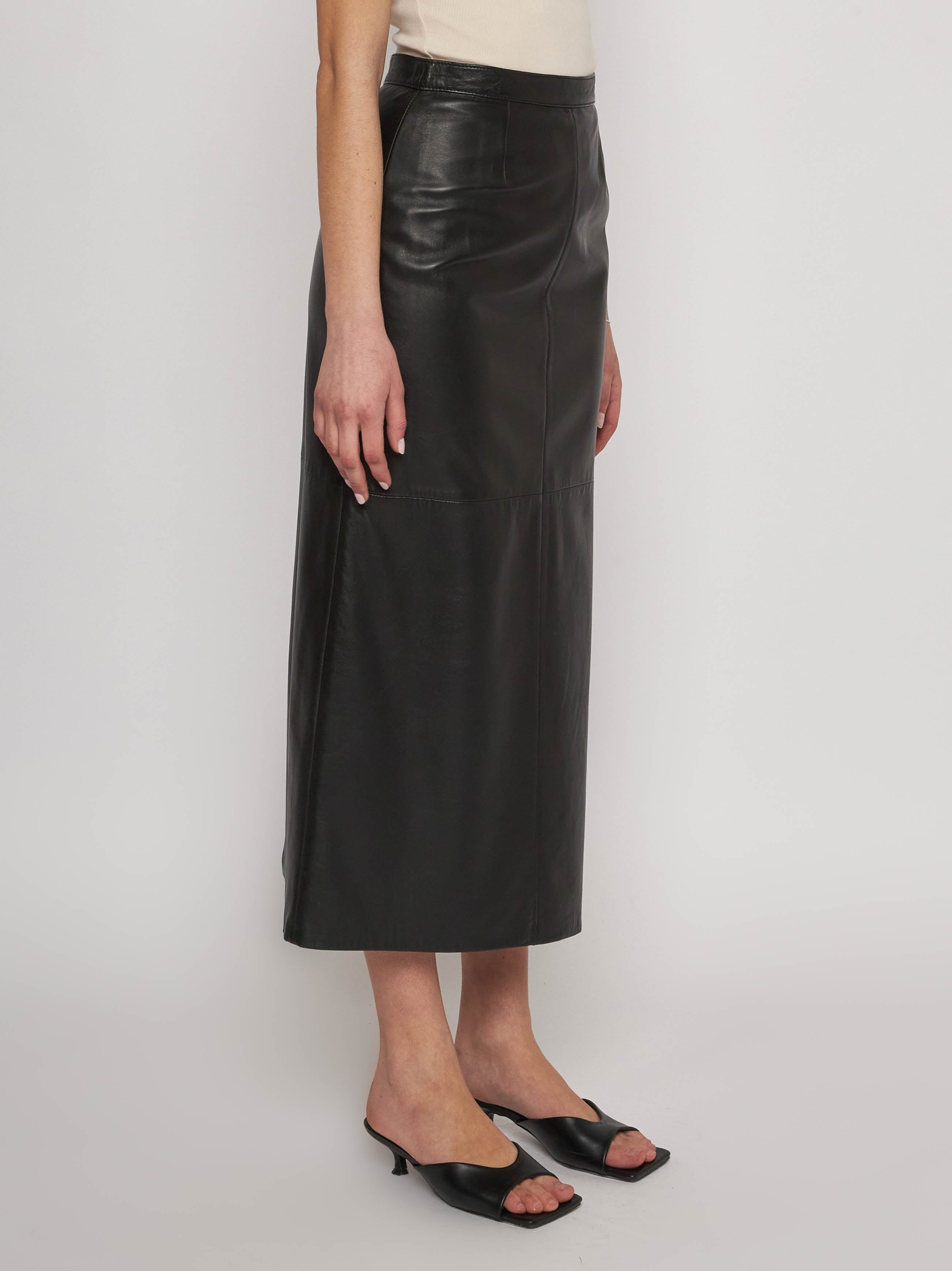 Classic Nappa Leather Skirt Marica-10101