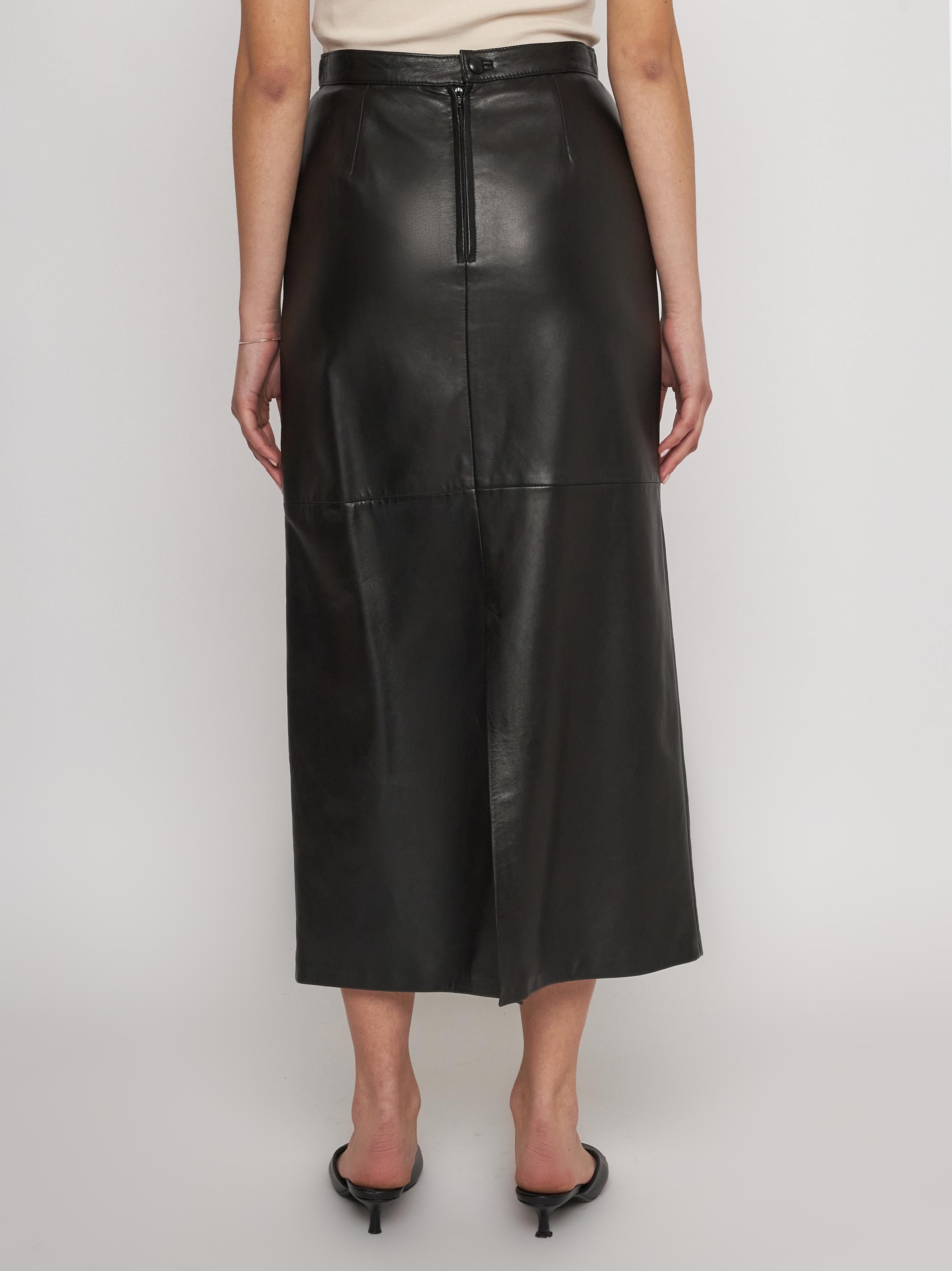 Classic Nappa Leather Skirt Marica-10101