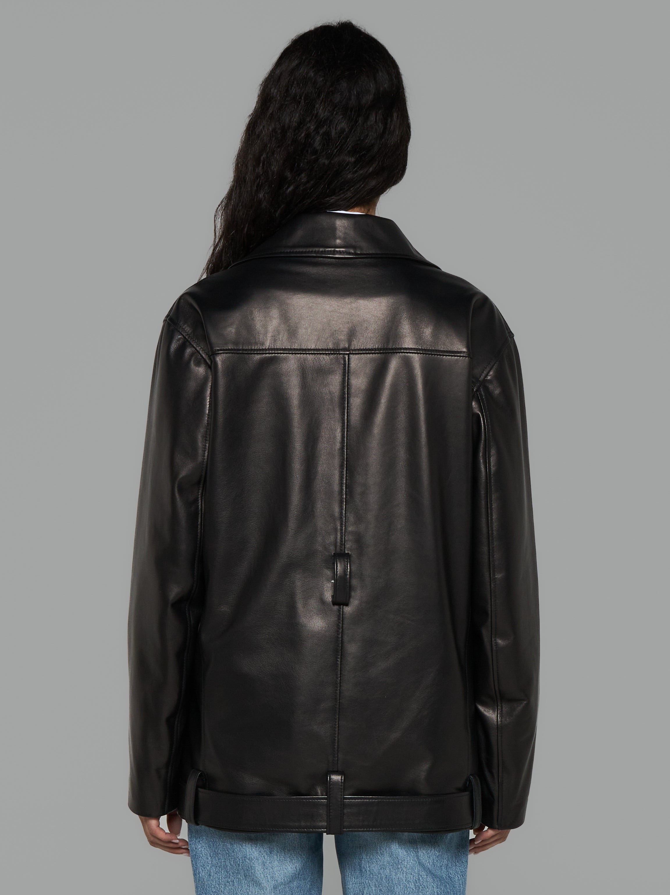 Nappa leather jacket mod. oversize jacket