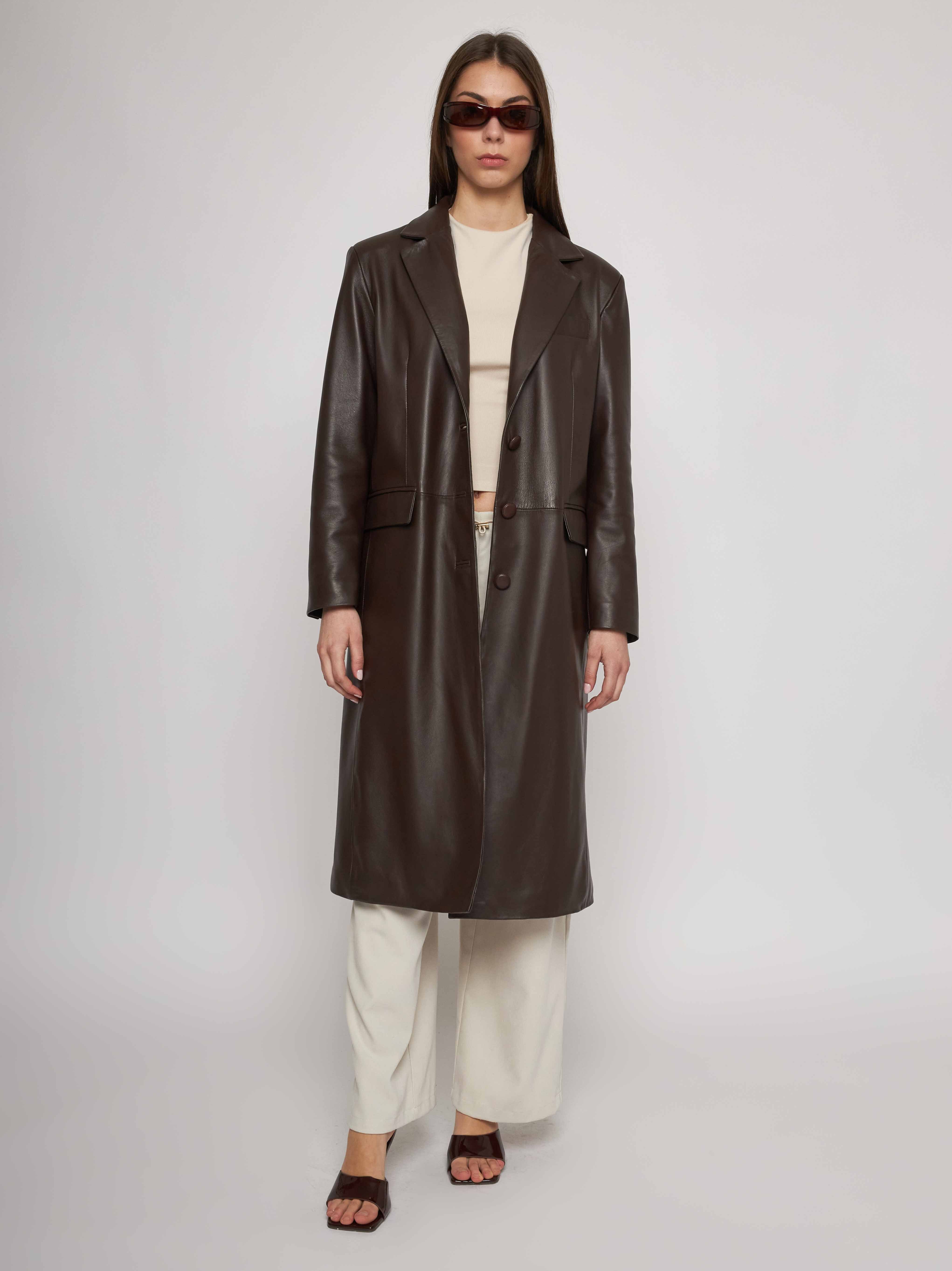 Nappa coat with cupro lining