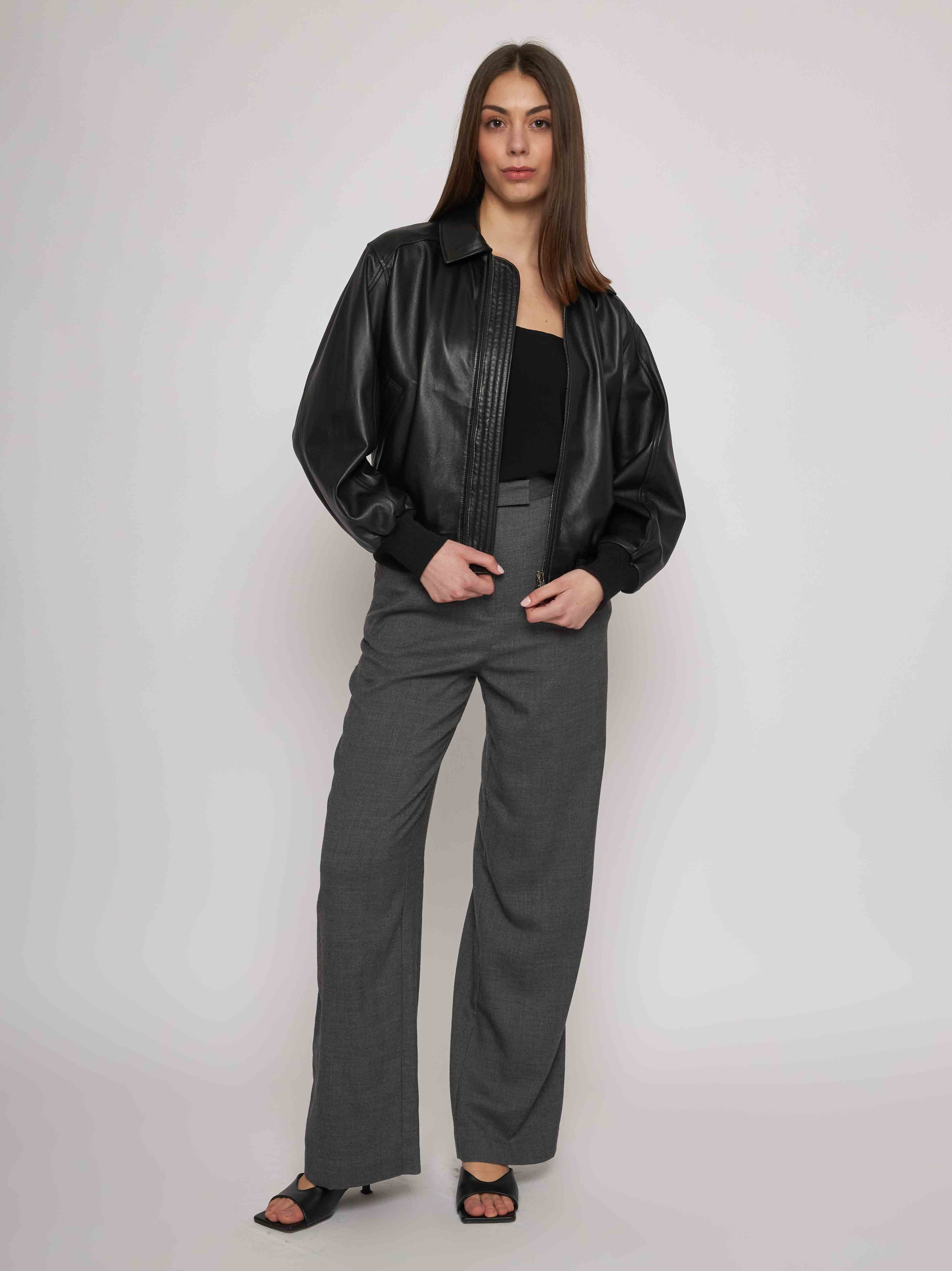 Bomber in quilted classic nappa