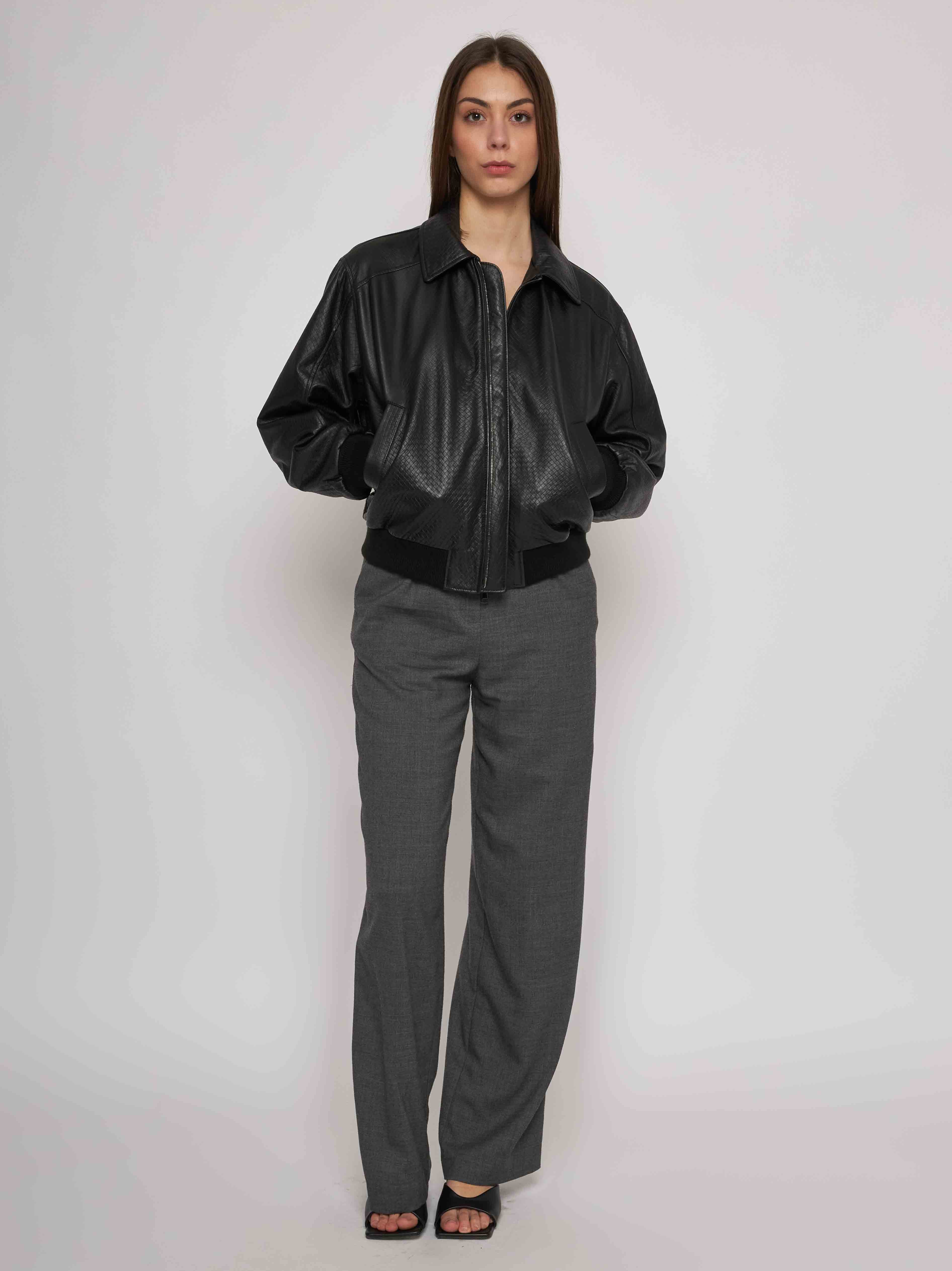 Bomber in quilted classic nappa