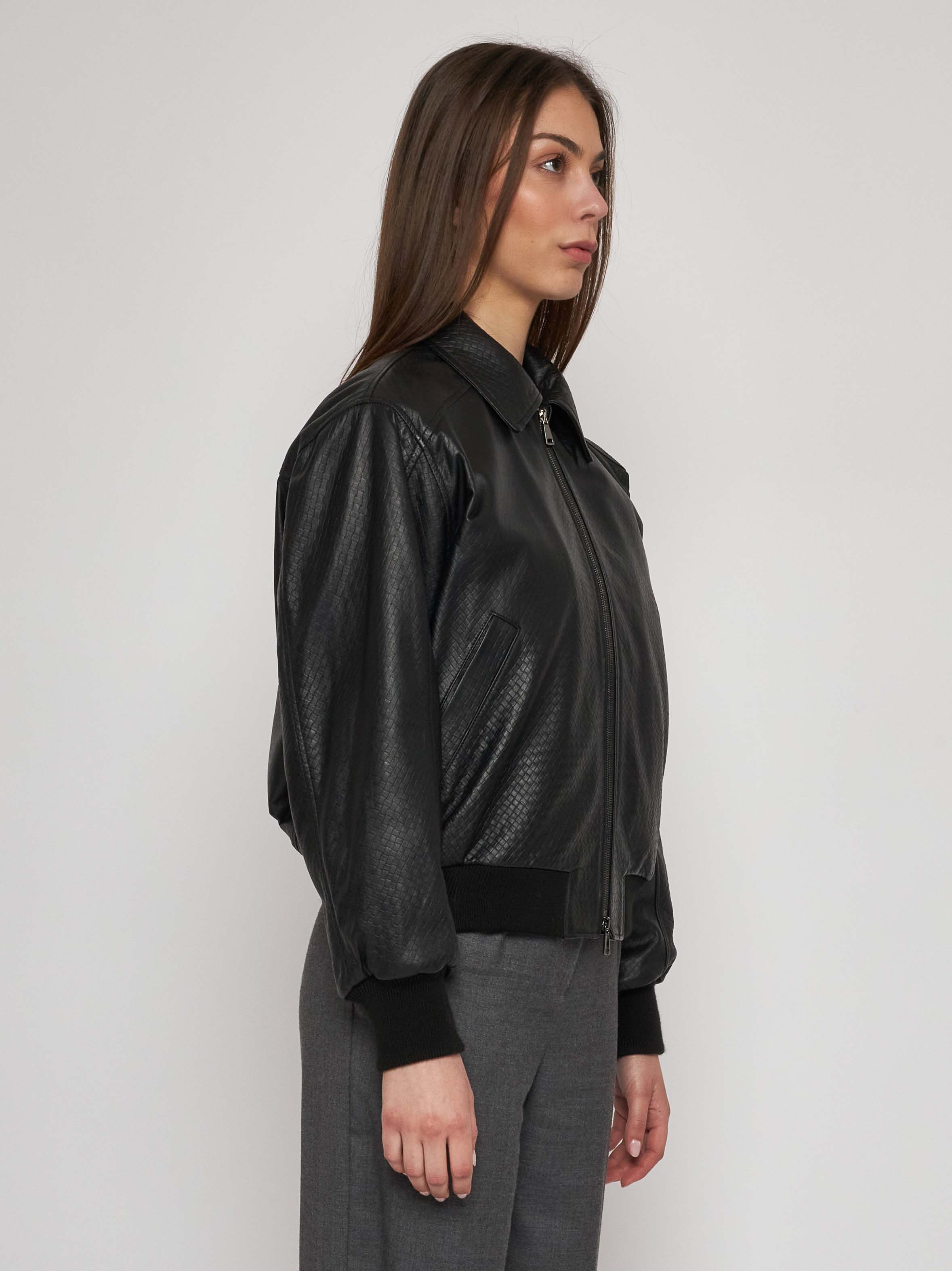 Bomber in quilted classic nappa