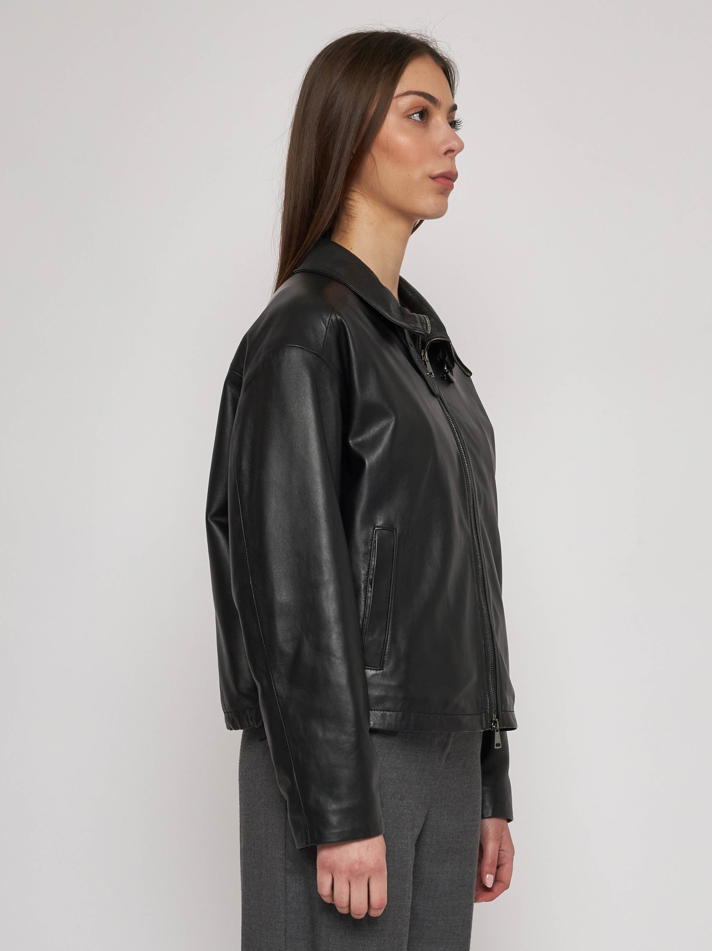 Bomber in quilted classic nappa