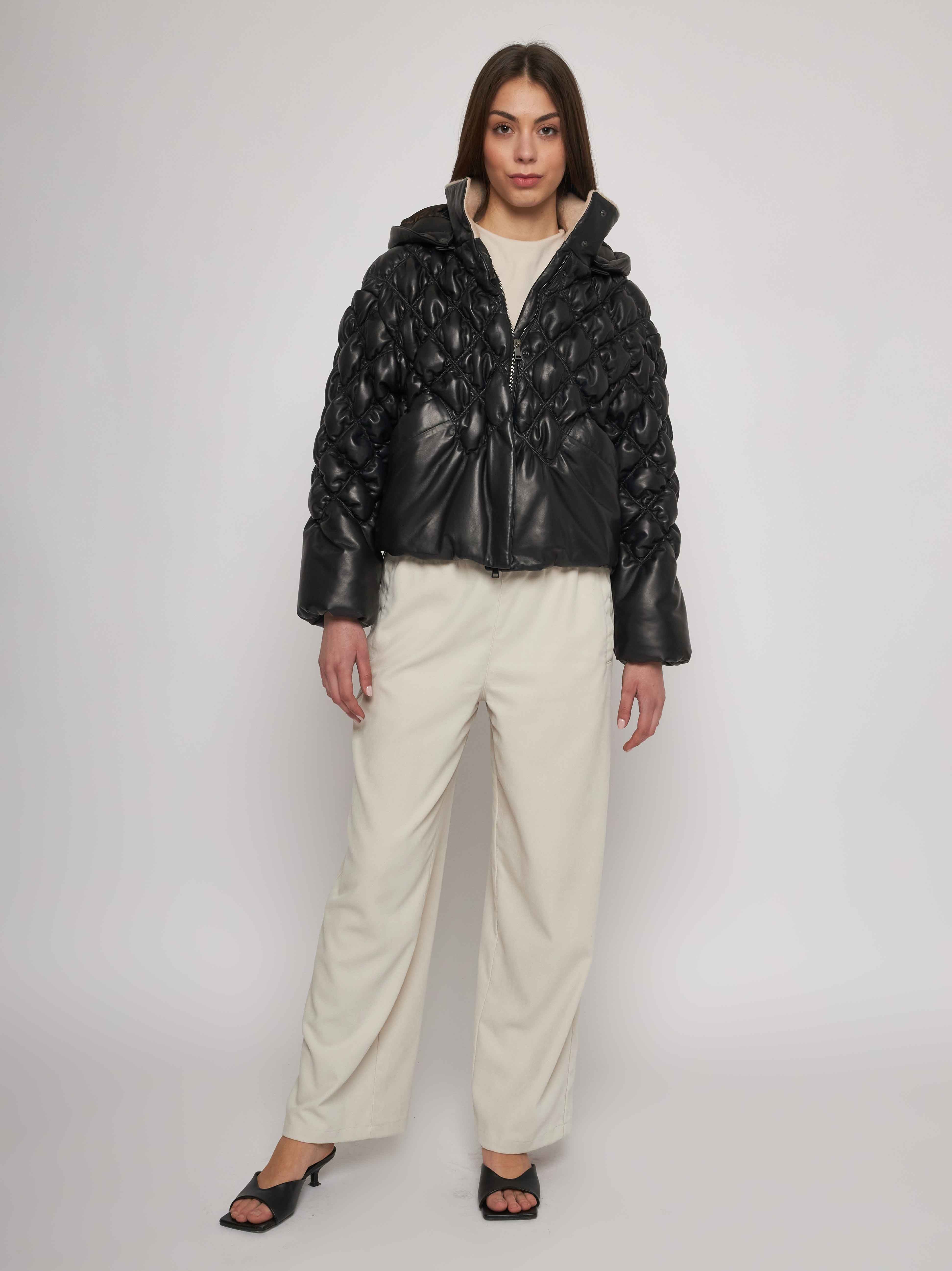 Bomber in quilted classic nappa