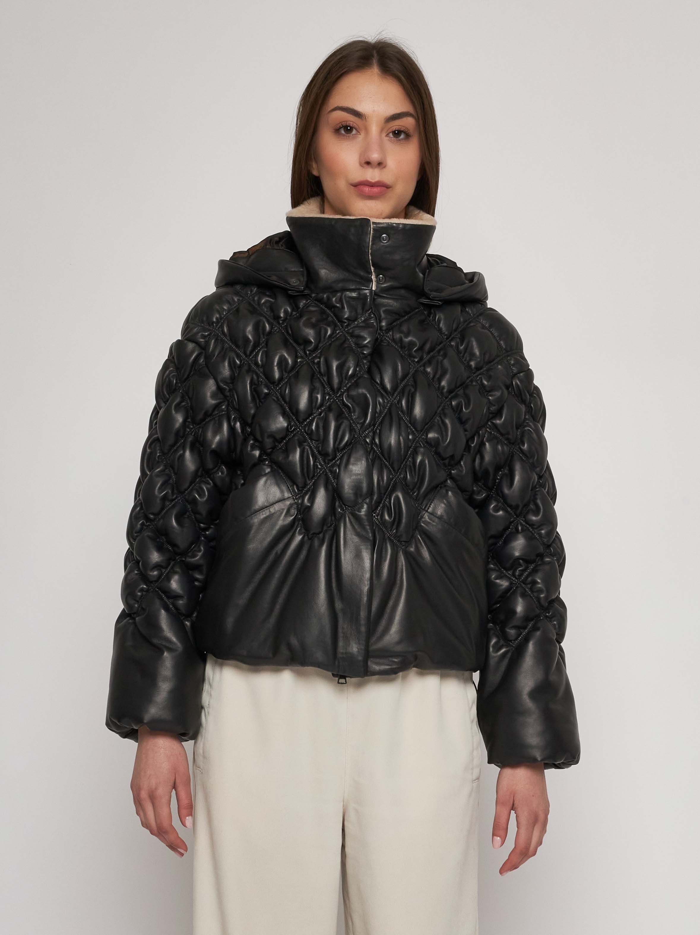 Bomber in quilted classic nappa
