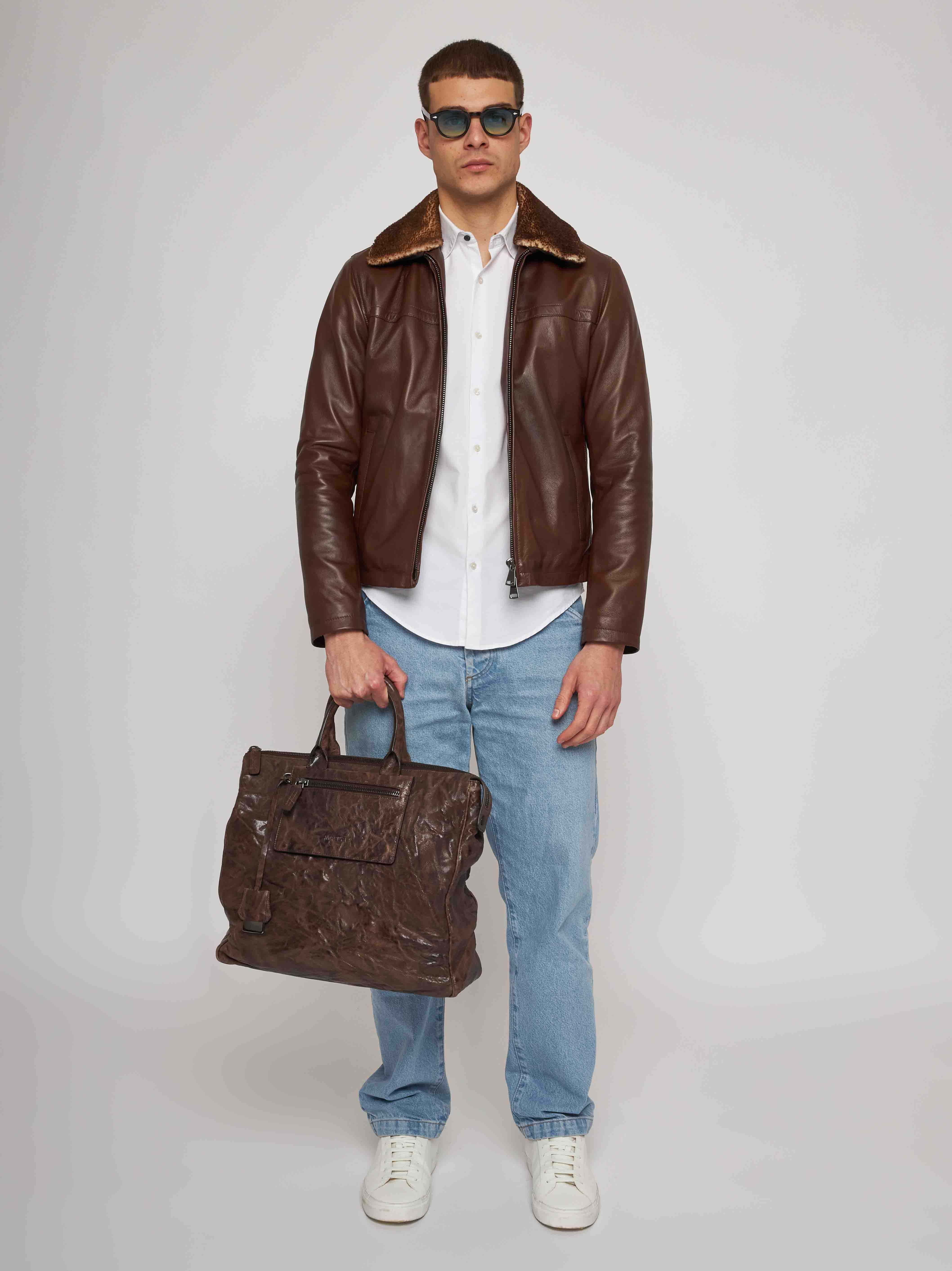 Blouson  in nappa con collo in montone 51215-10117/8_21