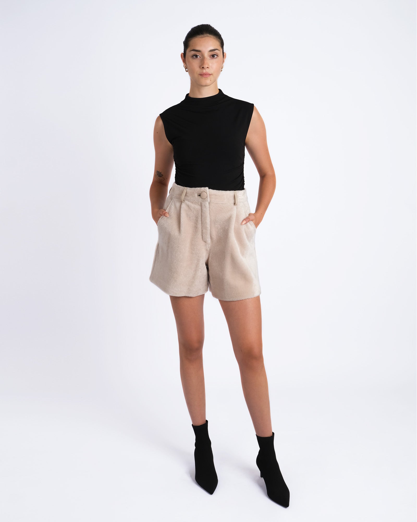 Shearling shorts