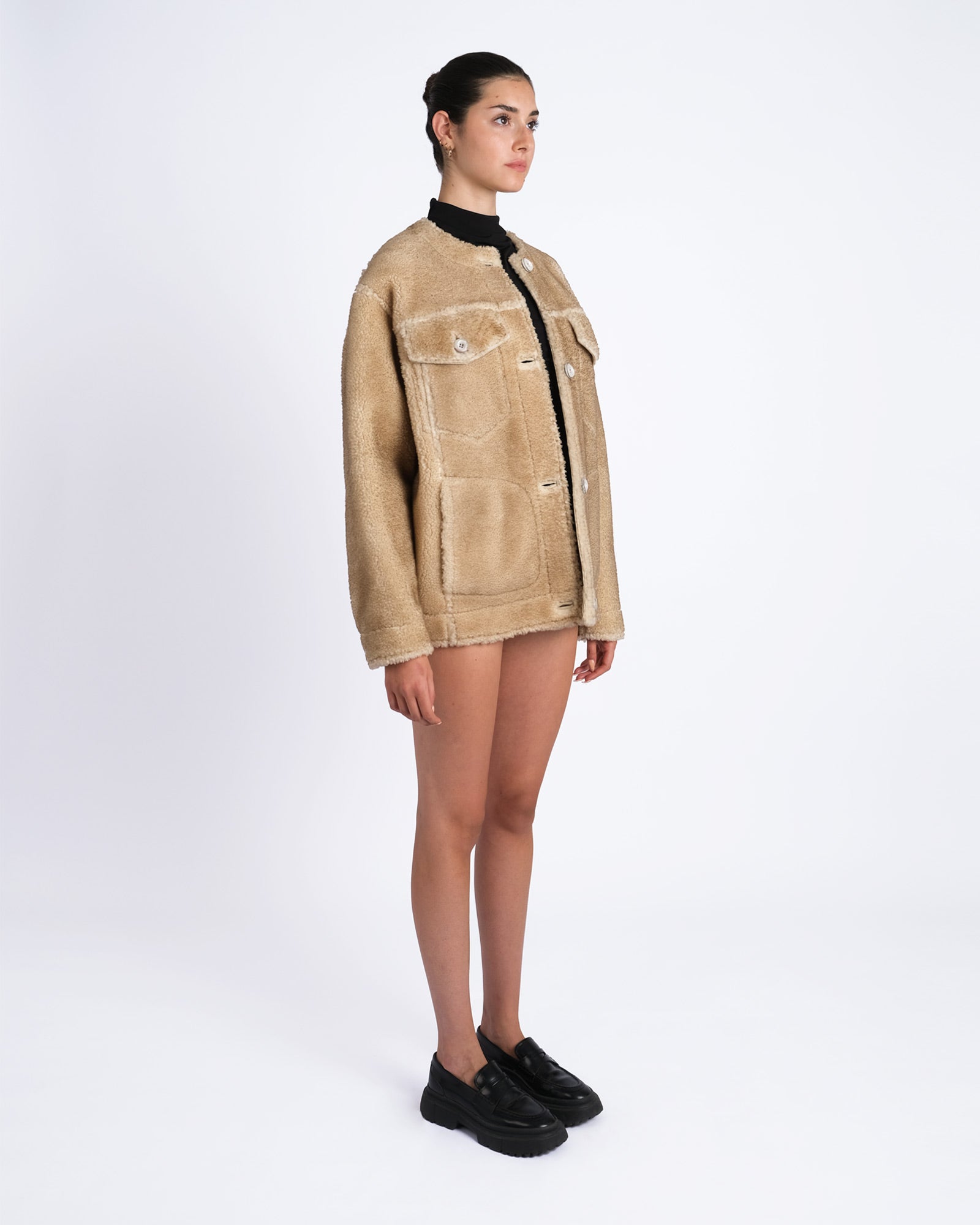 Shearling aviator jacket