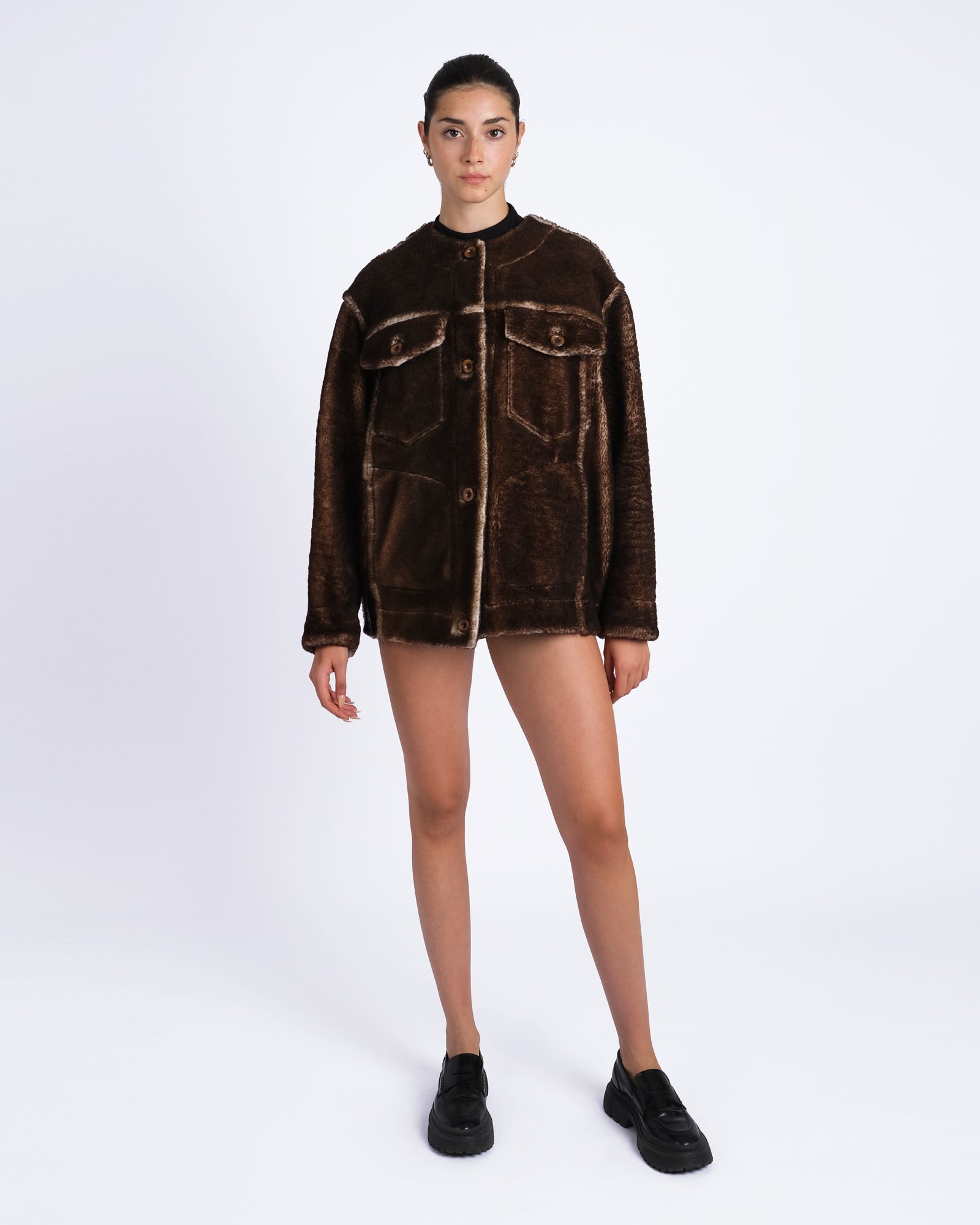 Shearling aviator jacket