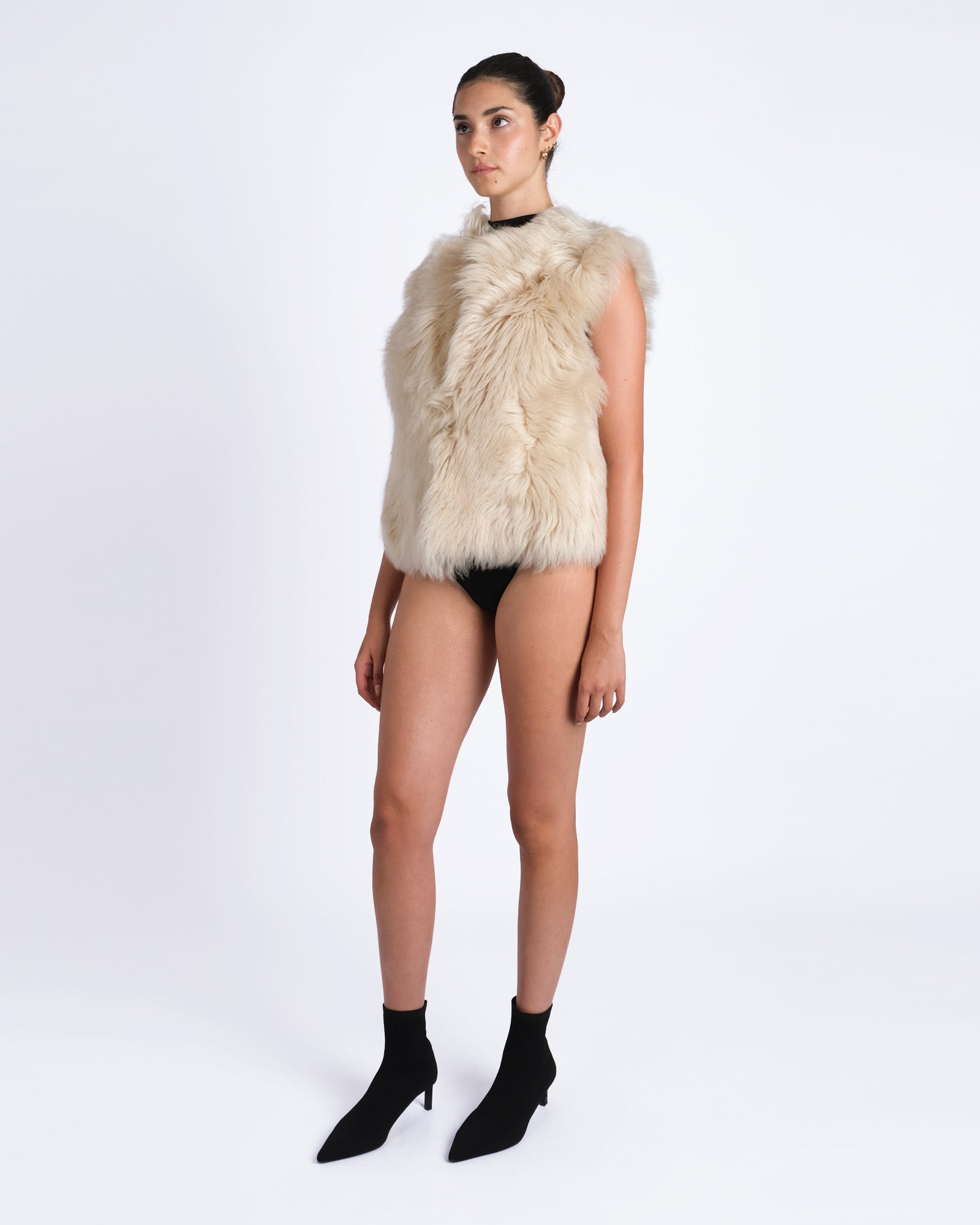 Gilet in shearling pastore