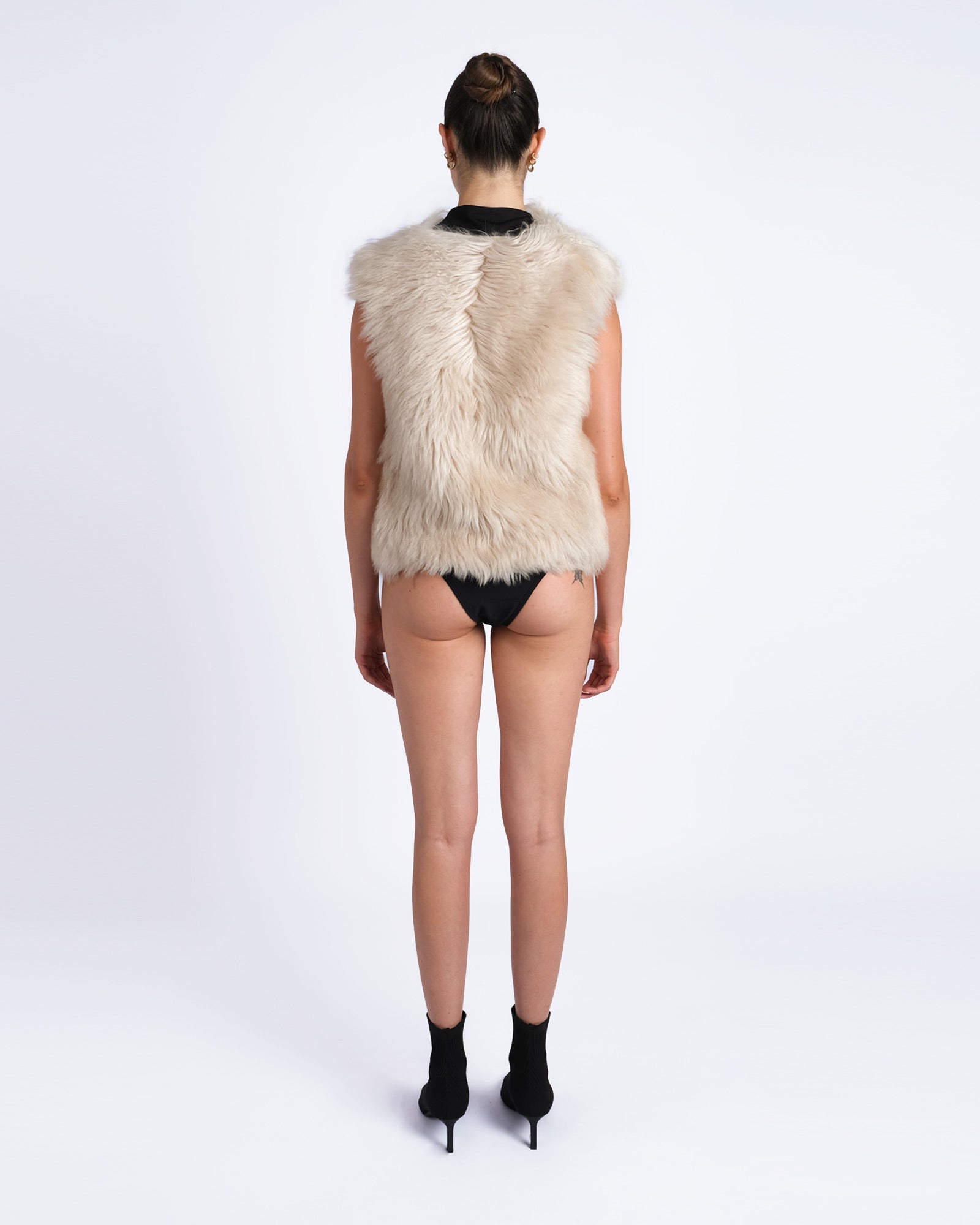 Gilet in shearling pastore