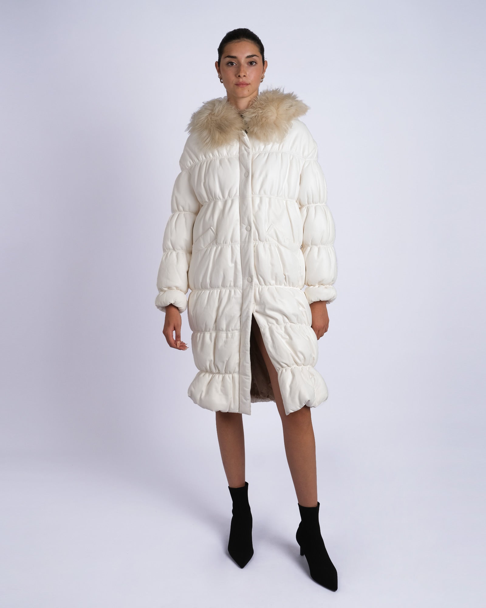 Quilted classic nappa coat