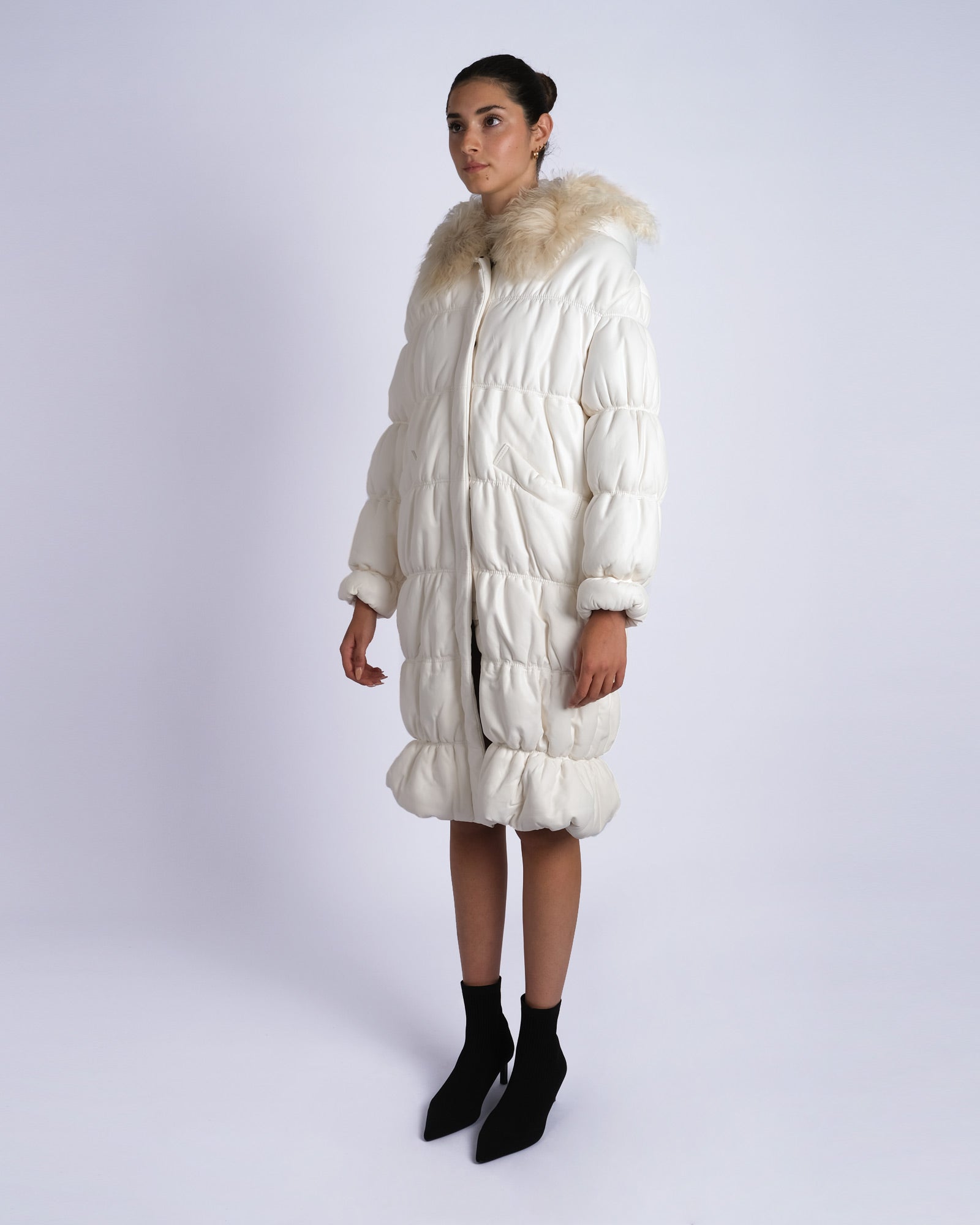 Quilted classic nappa coat